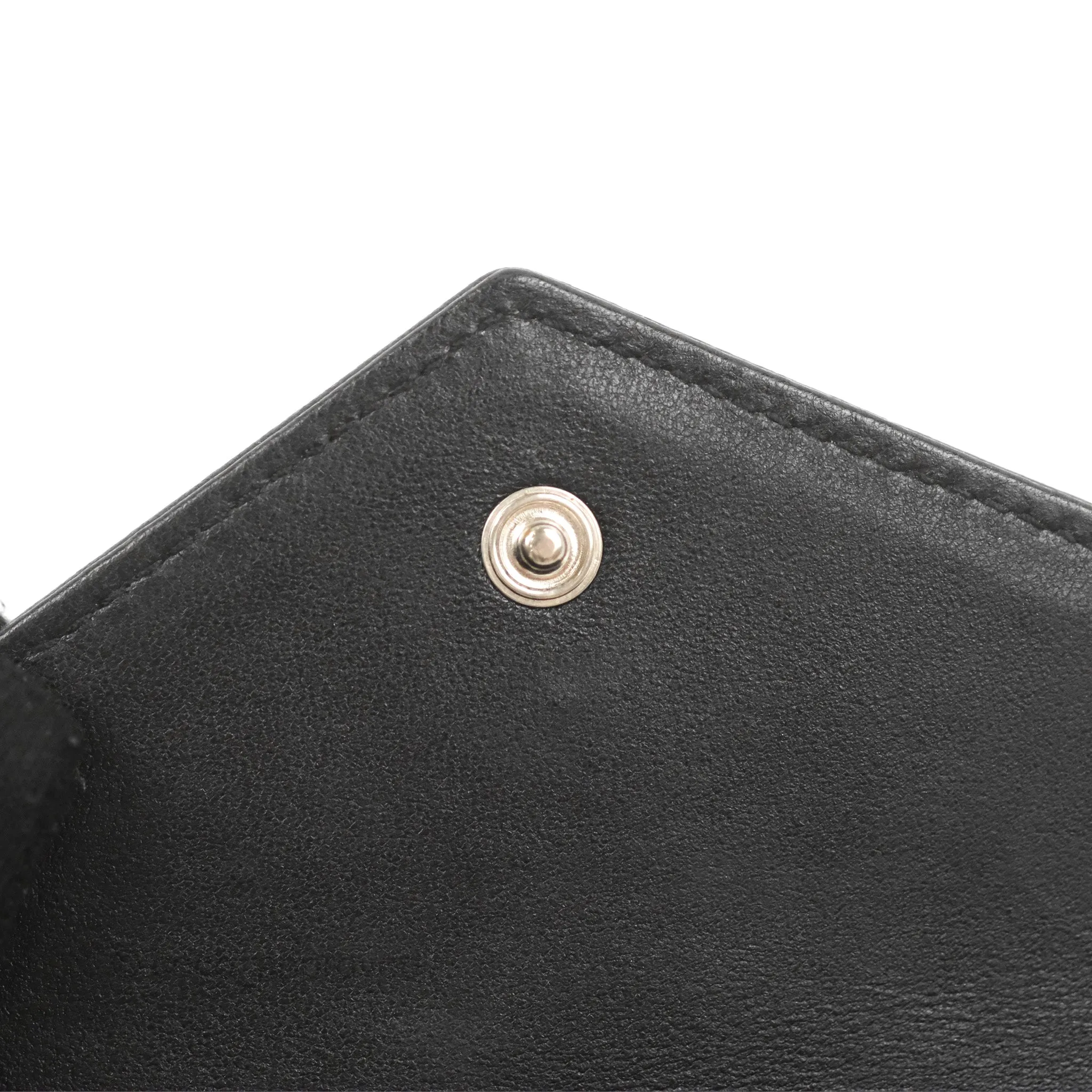 Saint Laurent Heart Flap Card Holder Wallet Black
