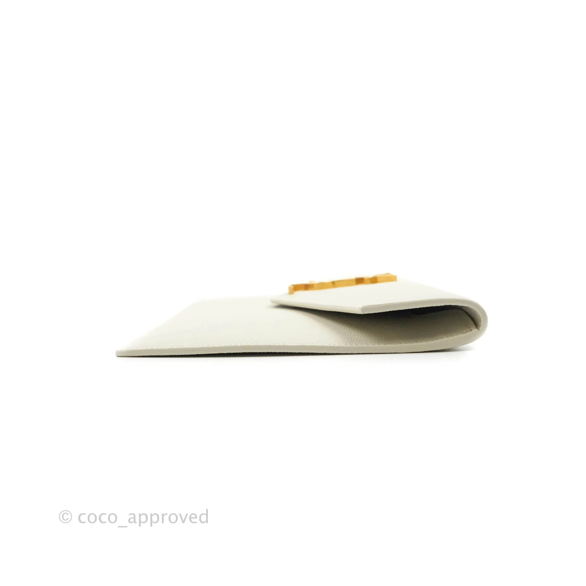 Saint Laurent Ivory Monogram Clutch Bag