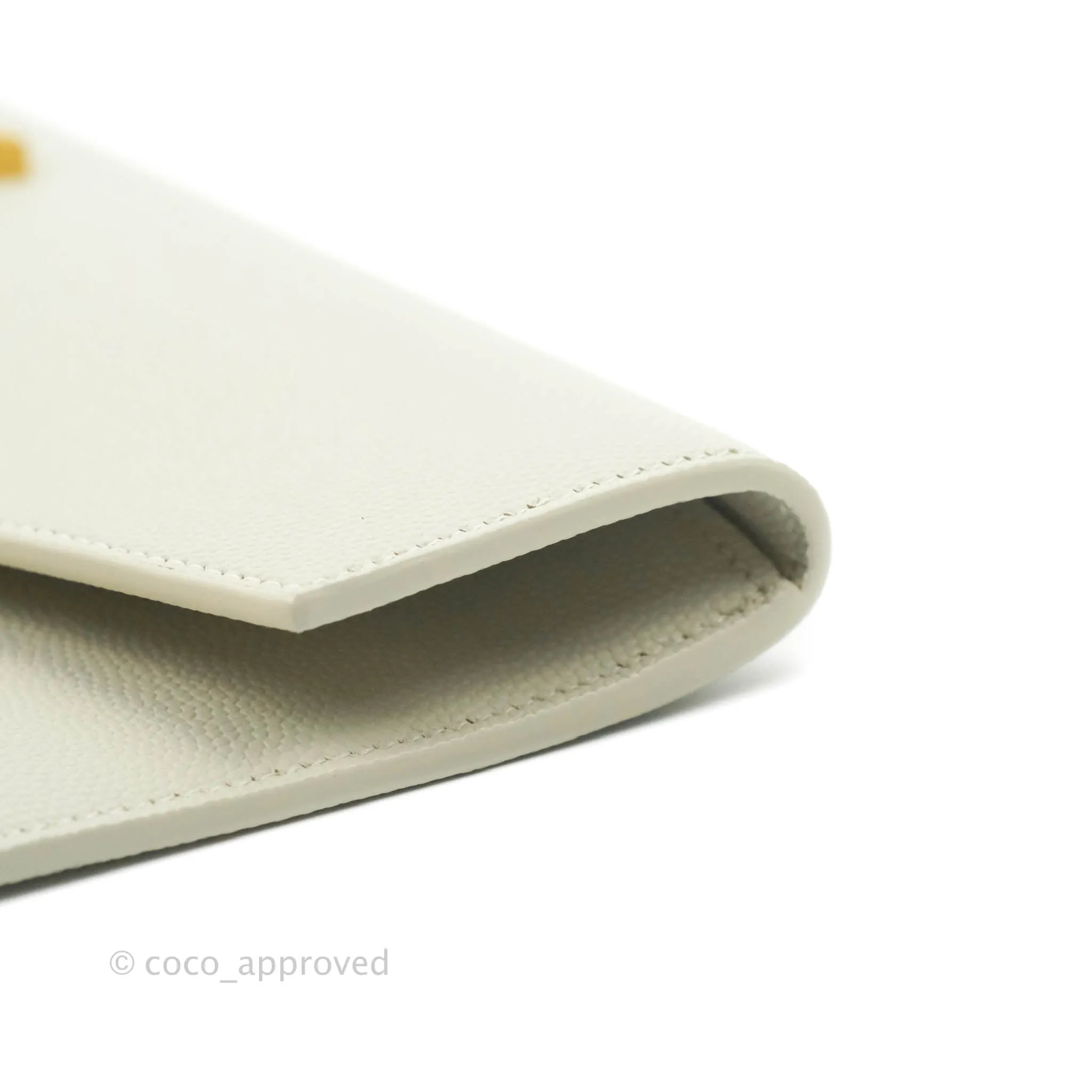 Saint Laurent Ivory Monogram Clutch Bag
