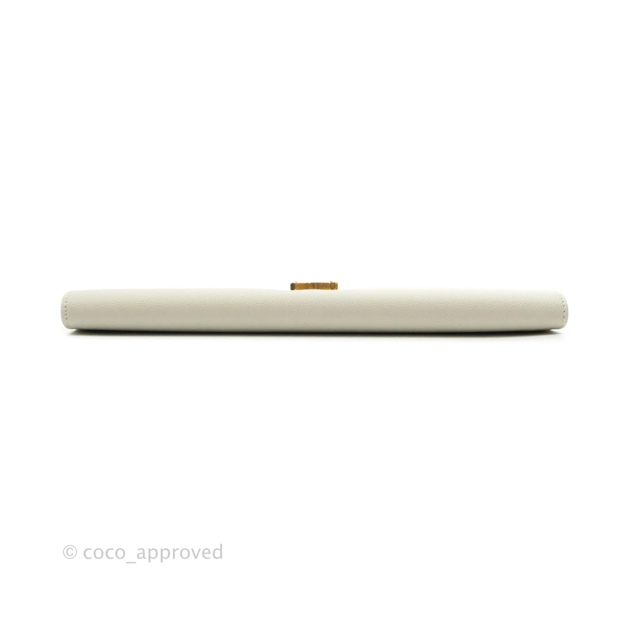 Saint Laurent Ivory Monogram Clutch Bag
