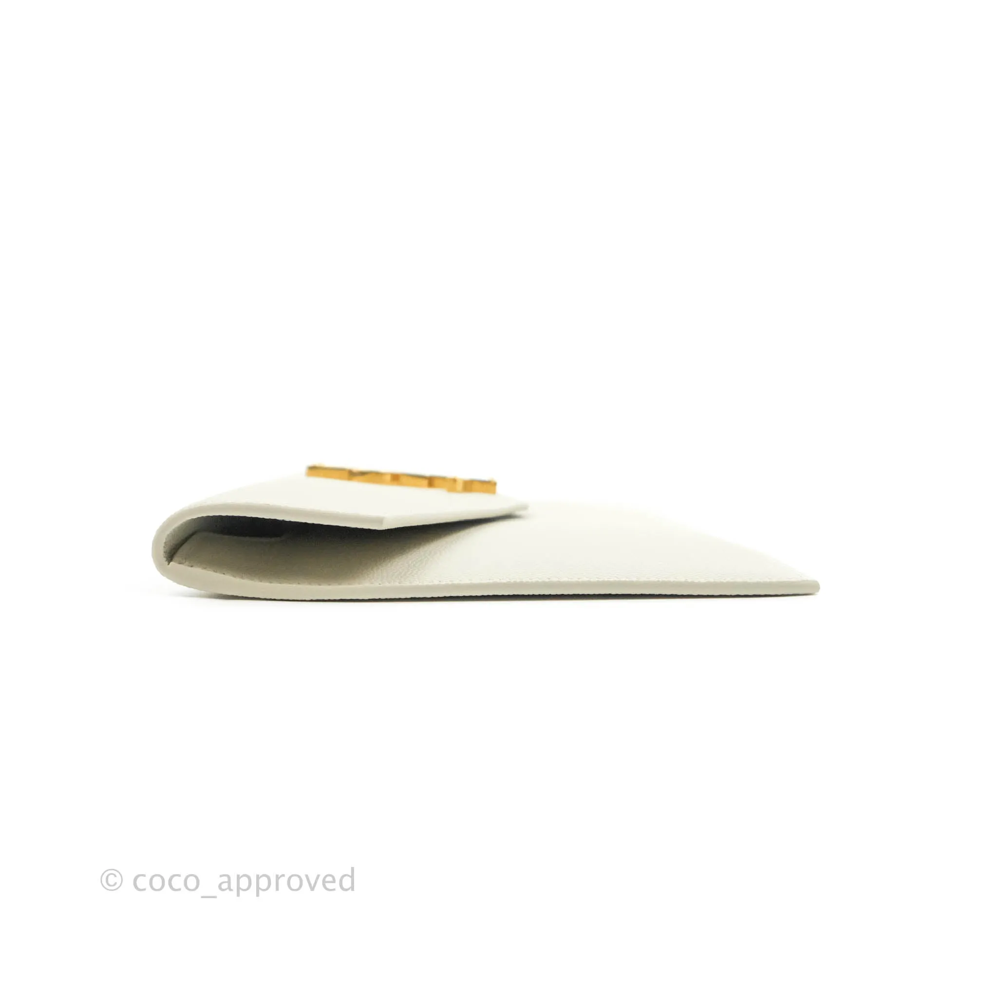 Saint Laurent Ivory Monogram Clutch Bag