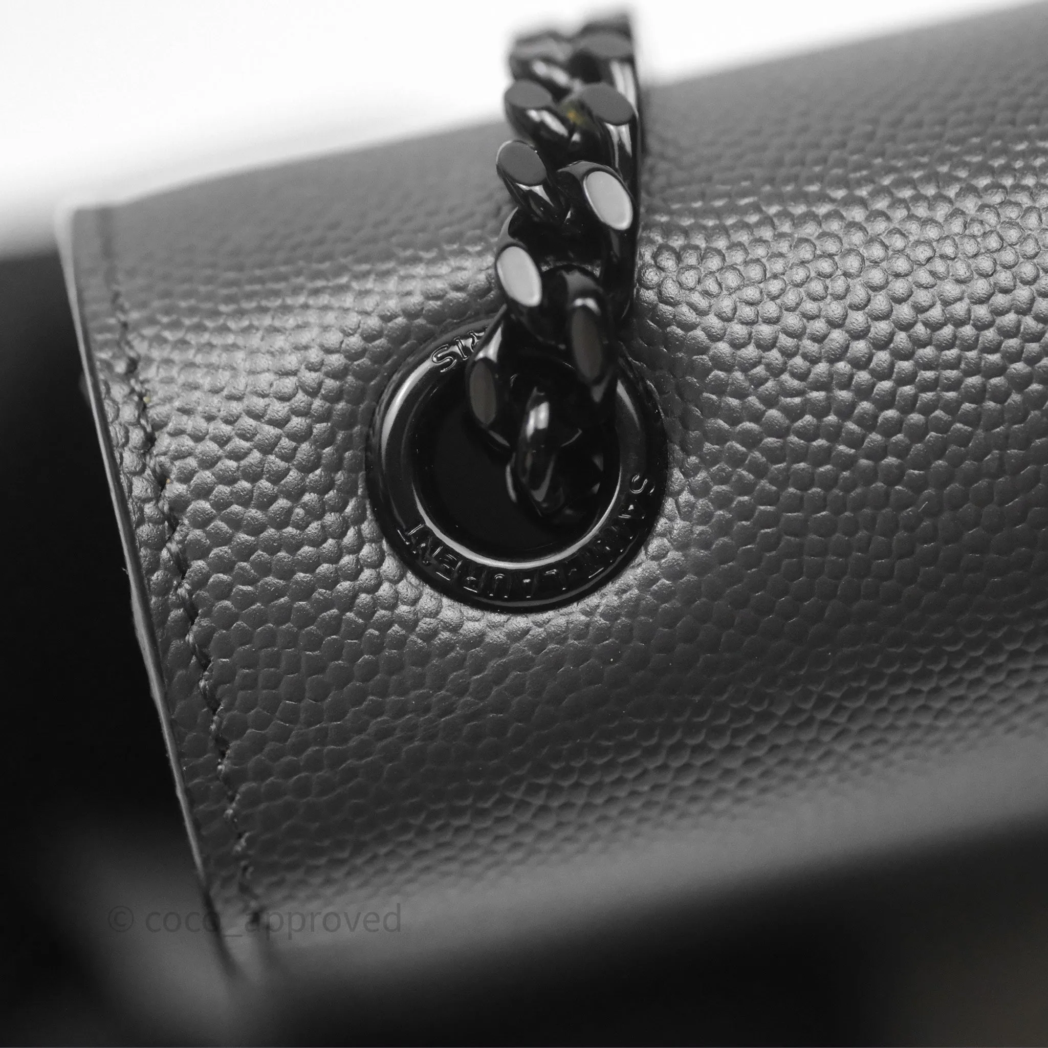 Saint Laurent Kate Medium Grained Leather Shoulder Bag So Black