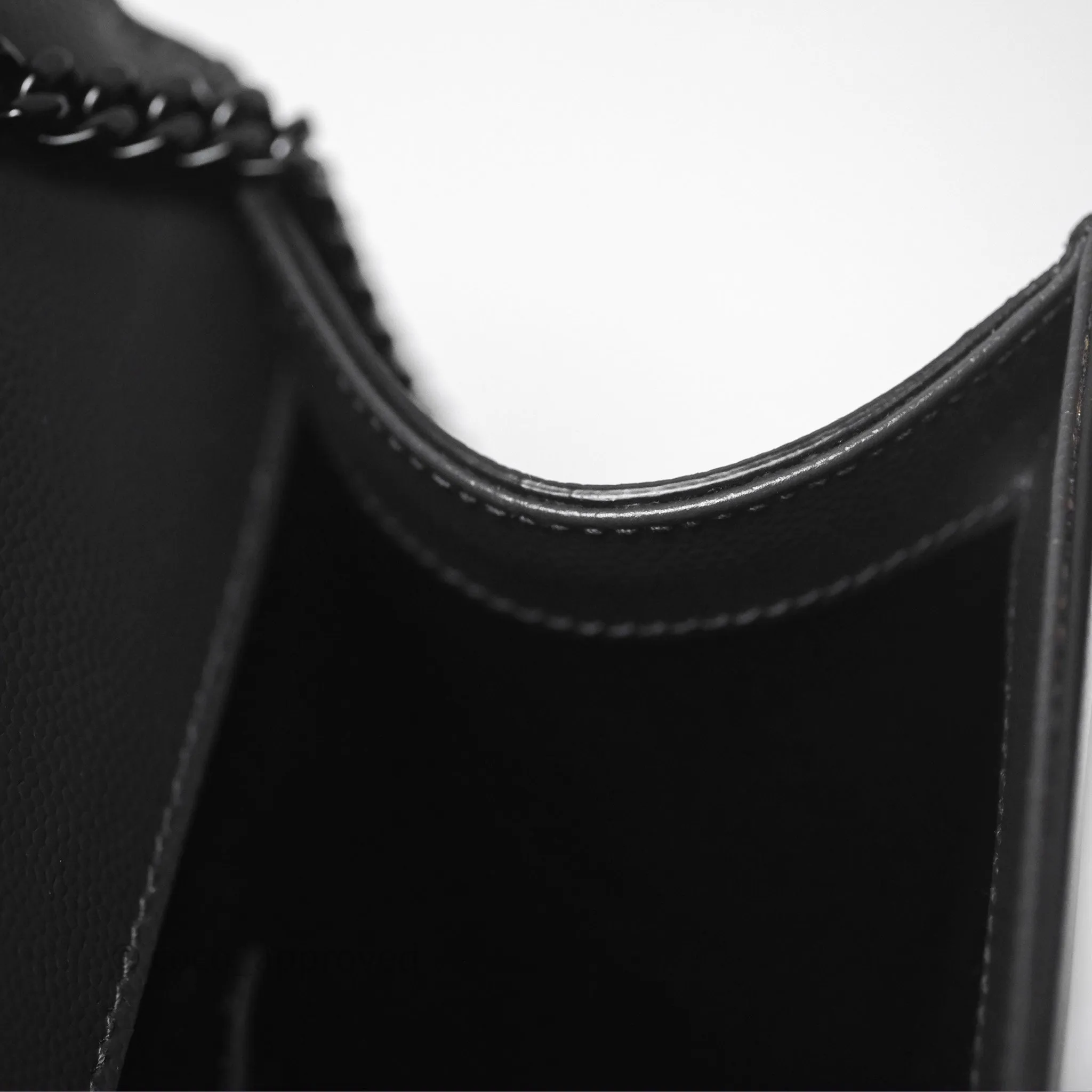 Saint Laurent Kate Medium Grained Leather Shoulder Bag So Black