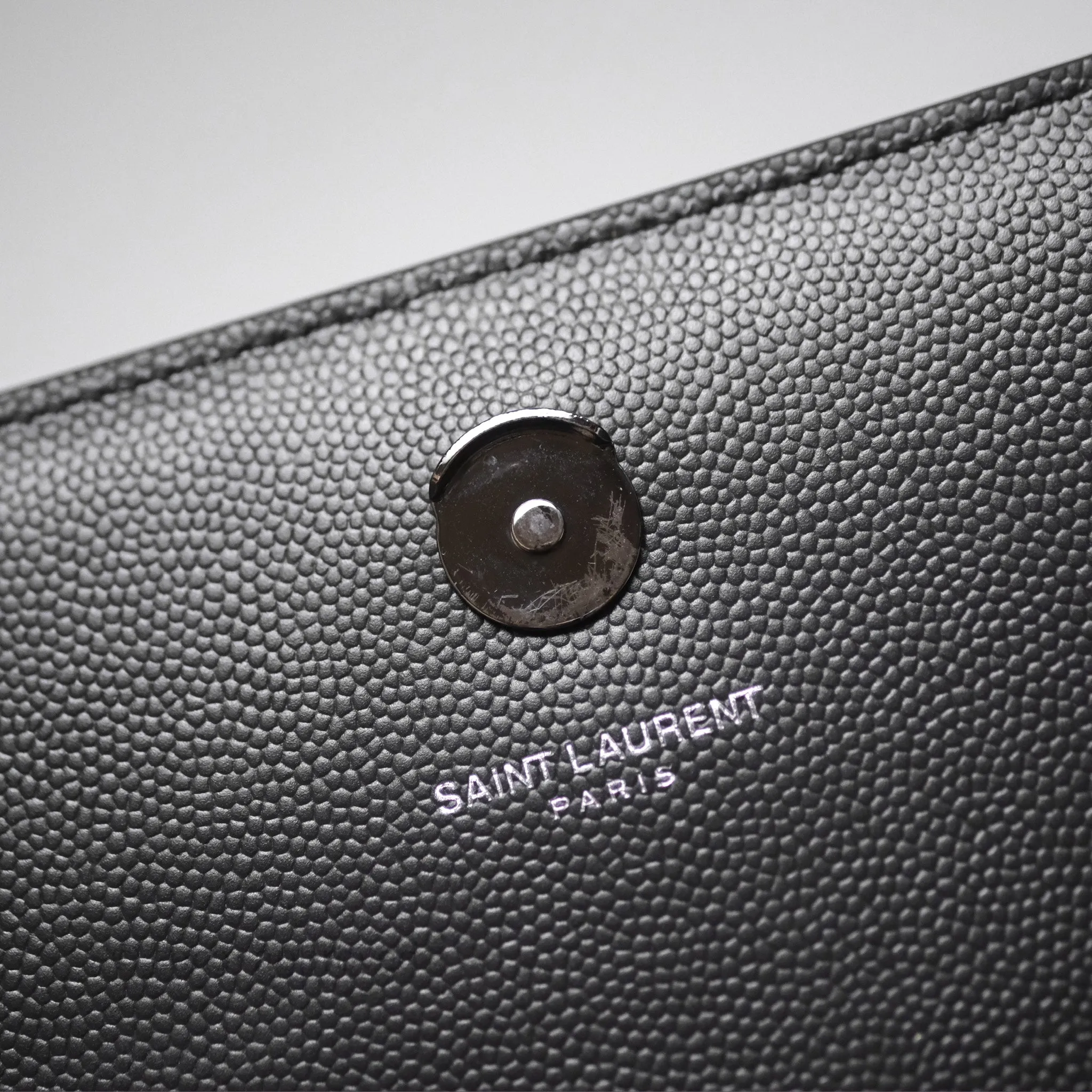 Saint Laurent Kate Medium Grained Leather Shoulder Bag So Black