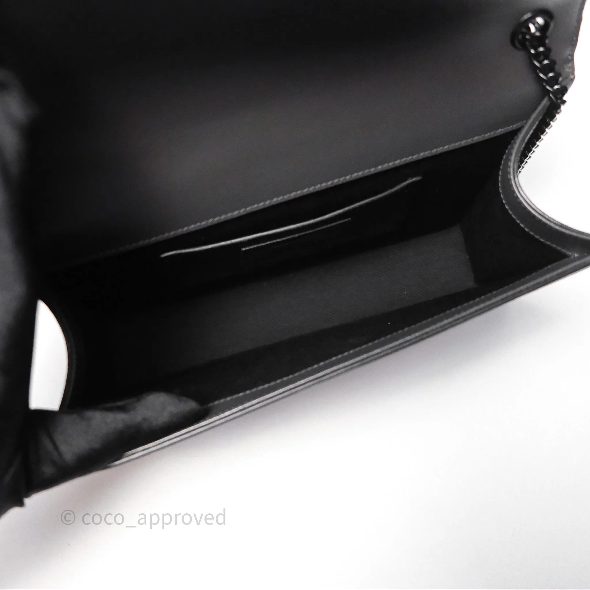 Saint Laurent Kate Medium Grained Leather Shoulder Bag So Black