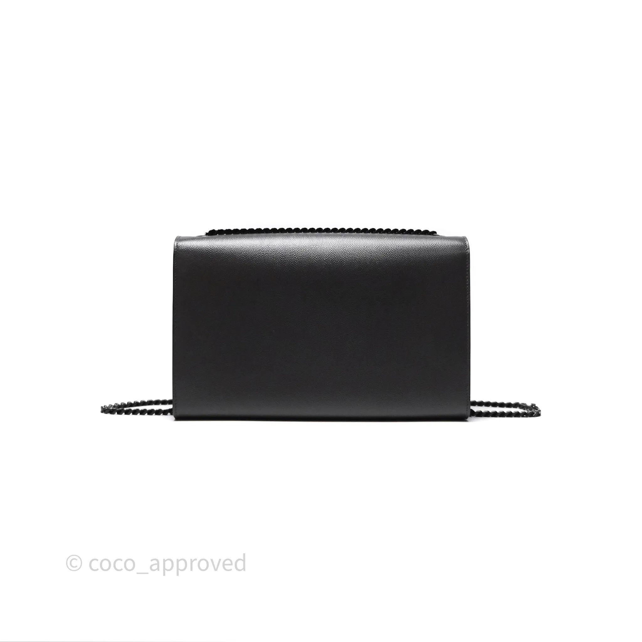 Saint Laurent Kate Medium Grained Leather Shoulder Bag So Black
