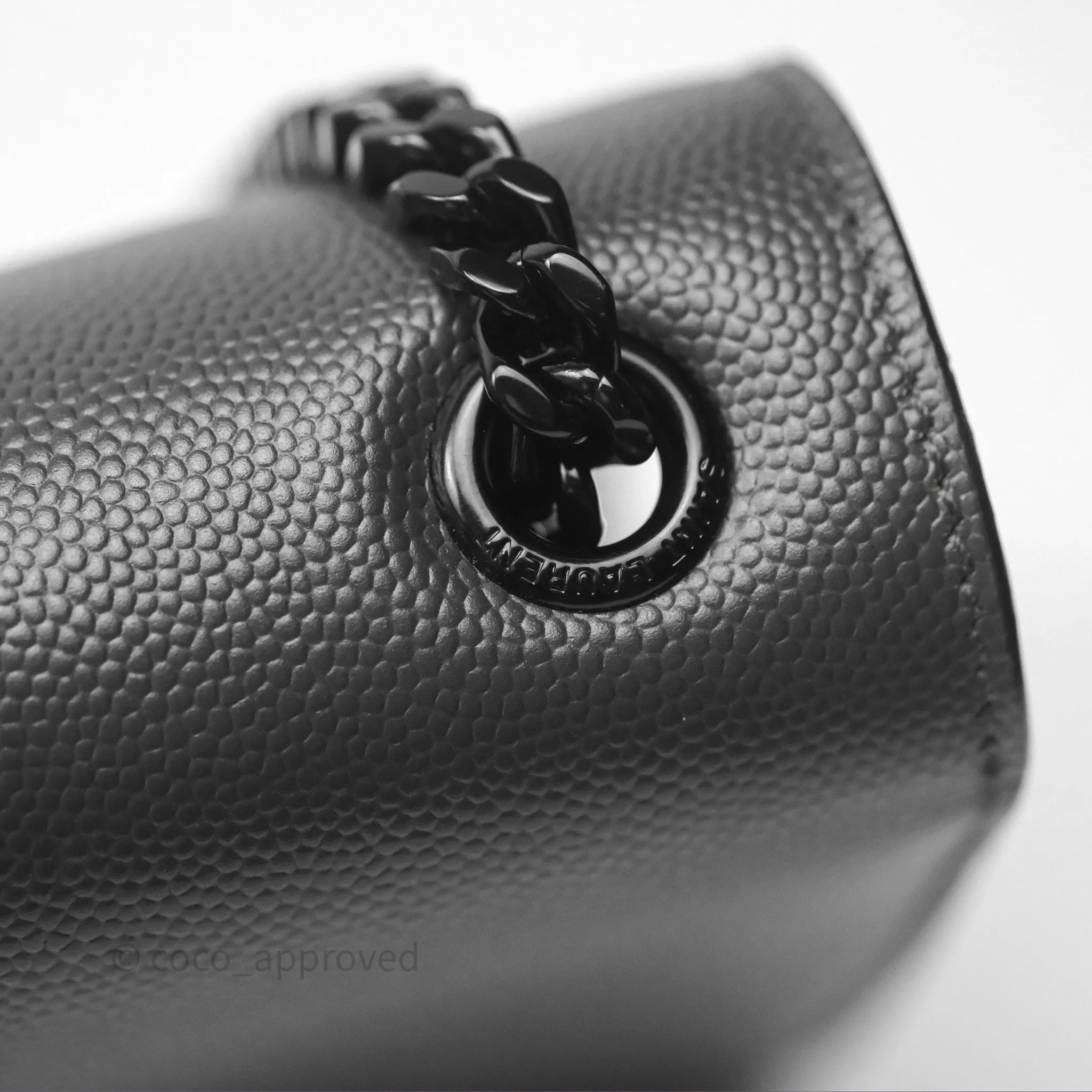 Saint Laurent Kate Medium Grained Leather Shoulder Bag So Black
