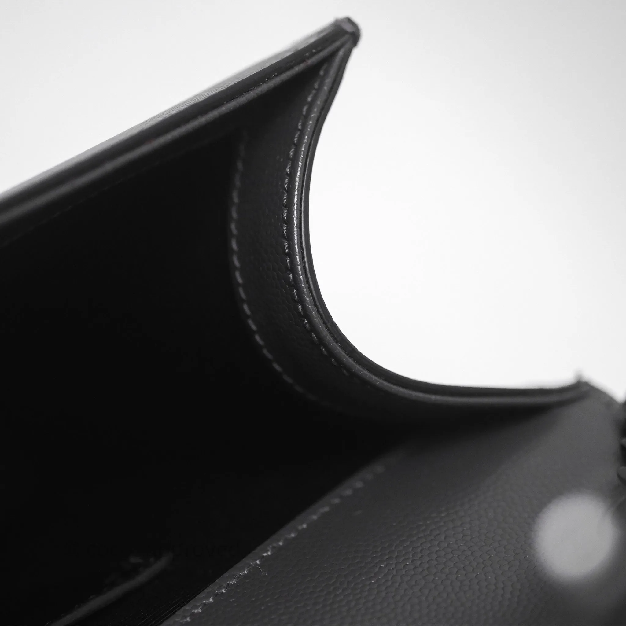 Saint Laurent Kate Medium Grained Leather Shoulder Bag So Black