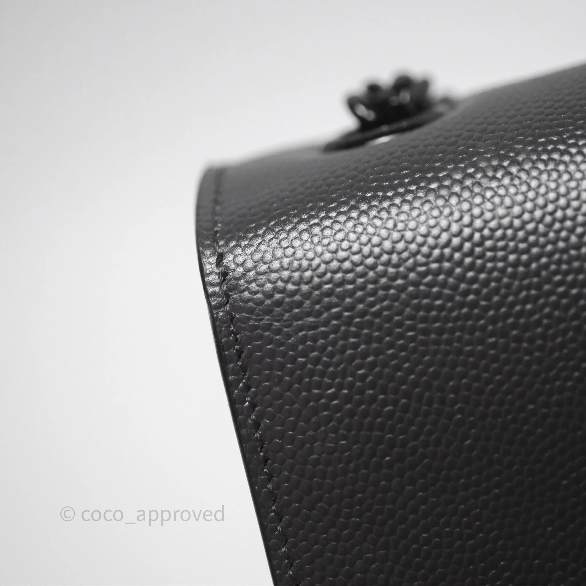 Saint Laurent Kate Medium Grained Leather Shoulder Bag So Black