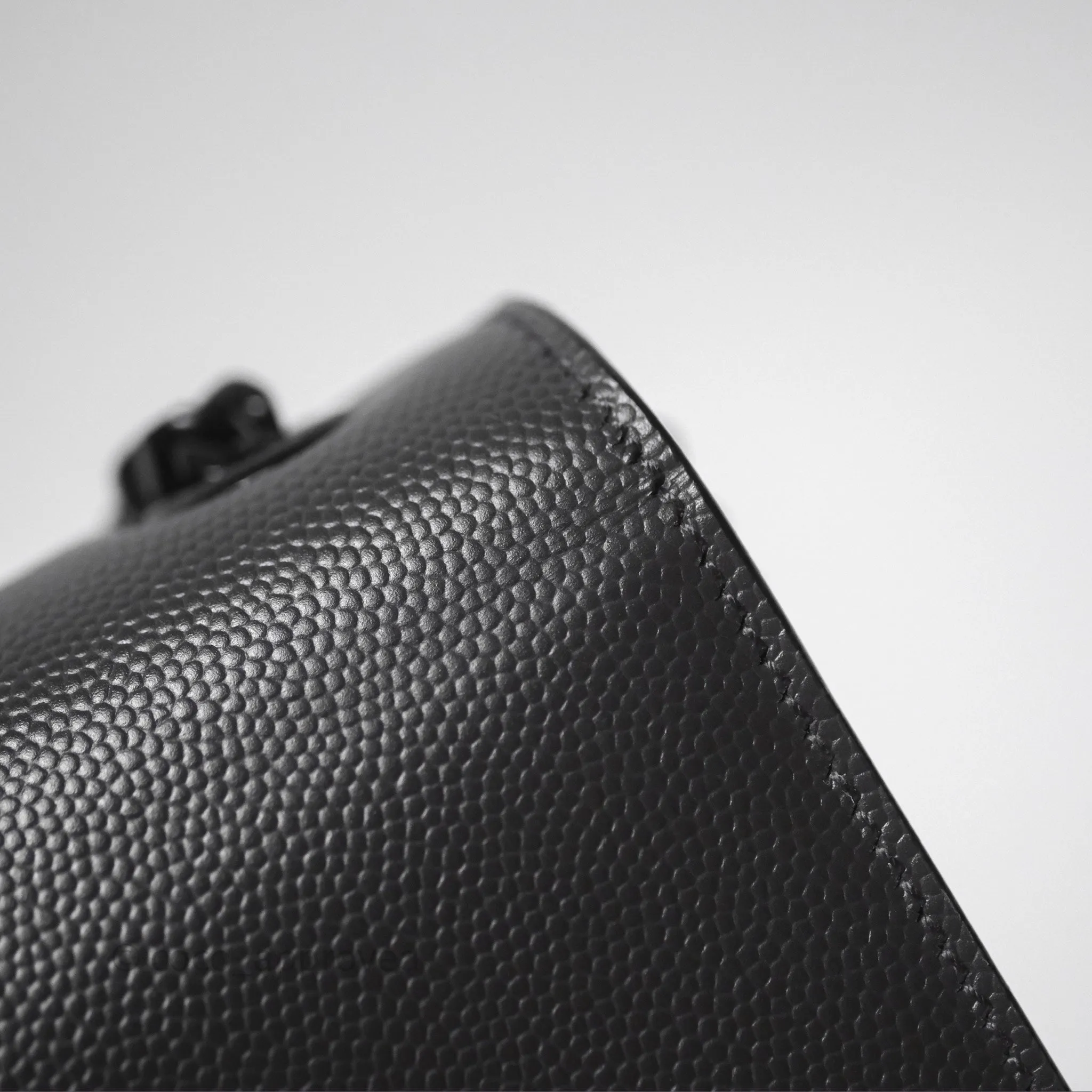 Saint Laurent Kate Medium Grained Leather Shoulder Bag So Black