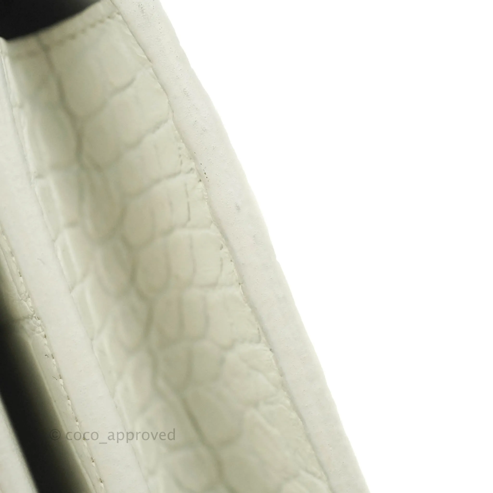 Saint Laurent Kate Tassel WOC White Silver Hardware