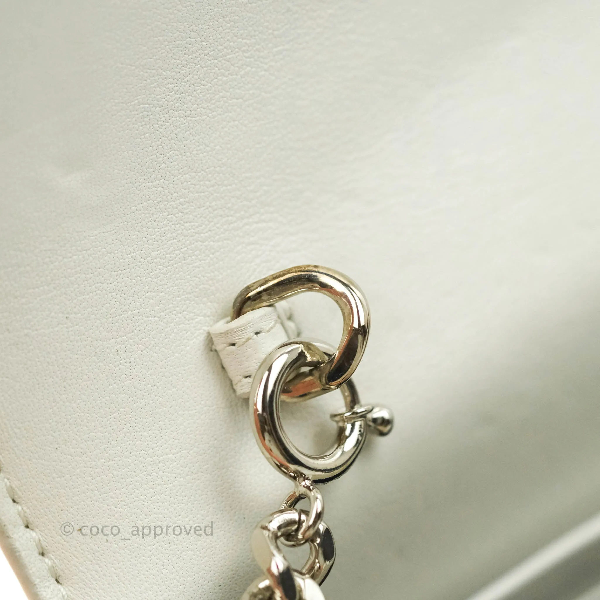 Saint Laurent Kate Tassel WOC White Silver Hardware