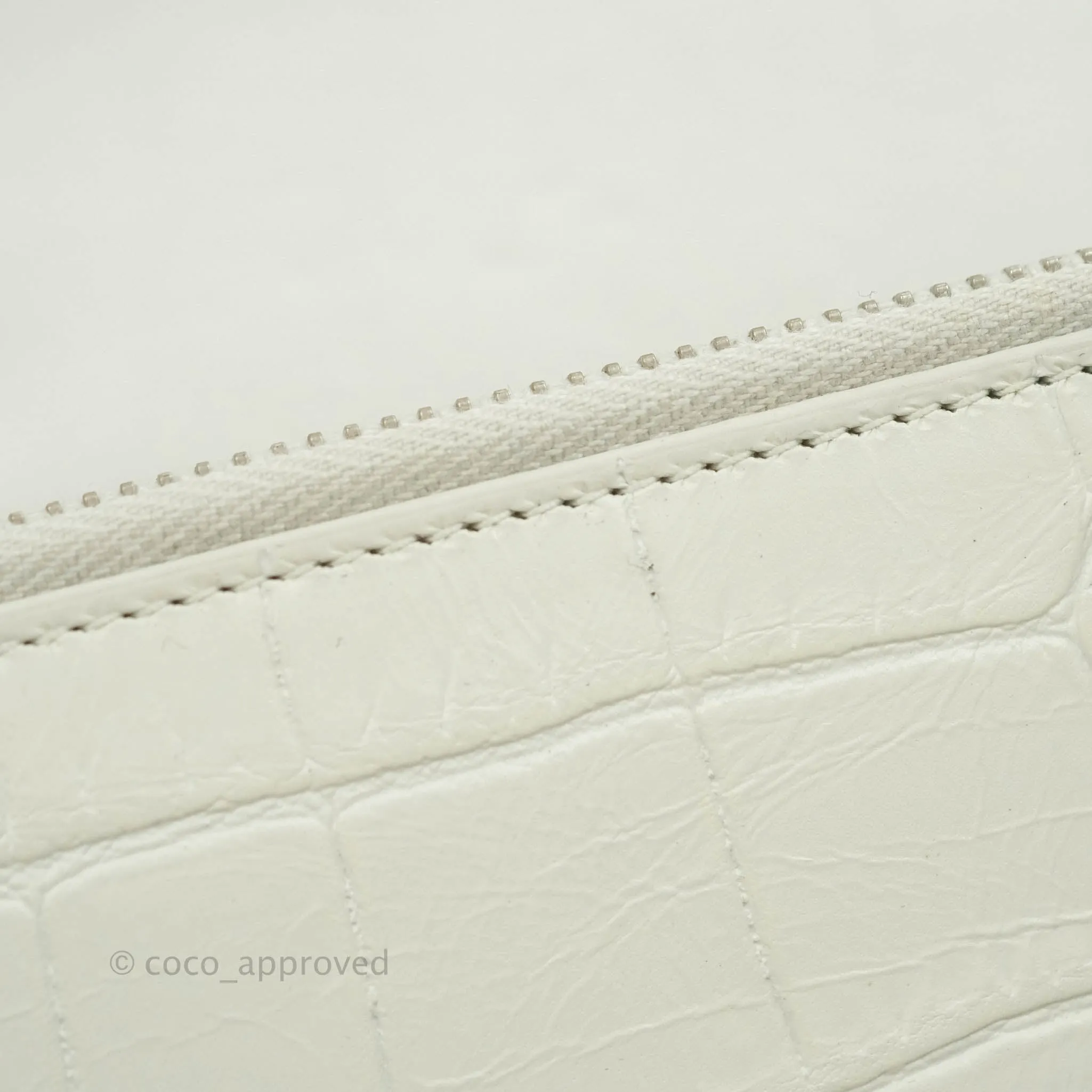 Saint Laurent Kate Tassel WOC White Silver Hardware