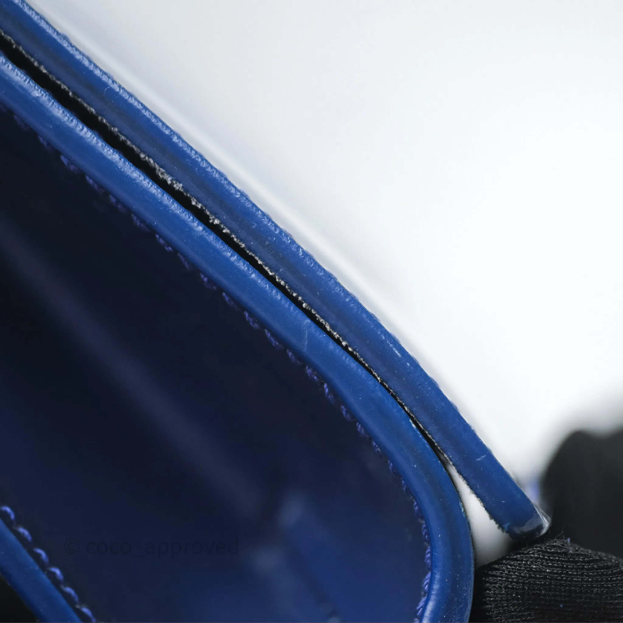 Saint Laurent Large Belle De Jour Clutch Blue Patent
