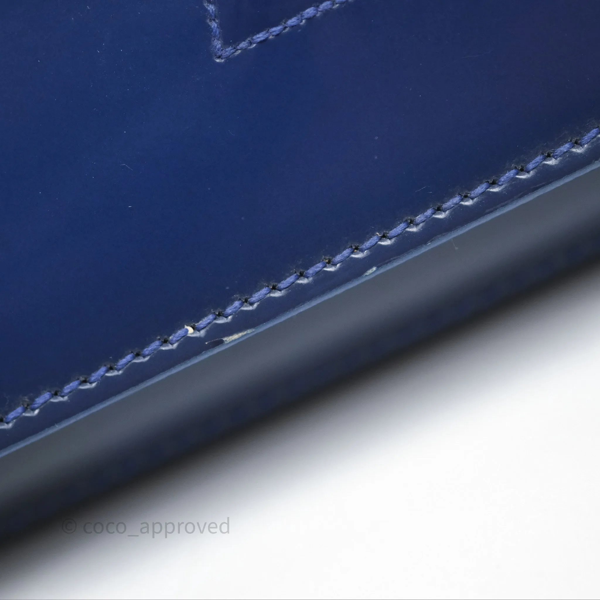 Saint Laurent Large Belle De Jour Clutch Blue Patent