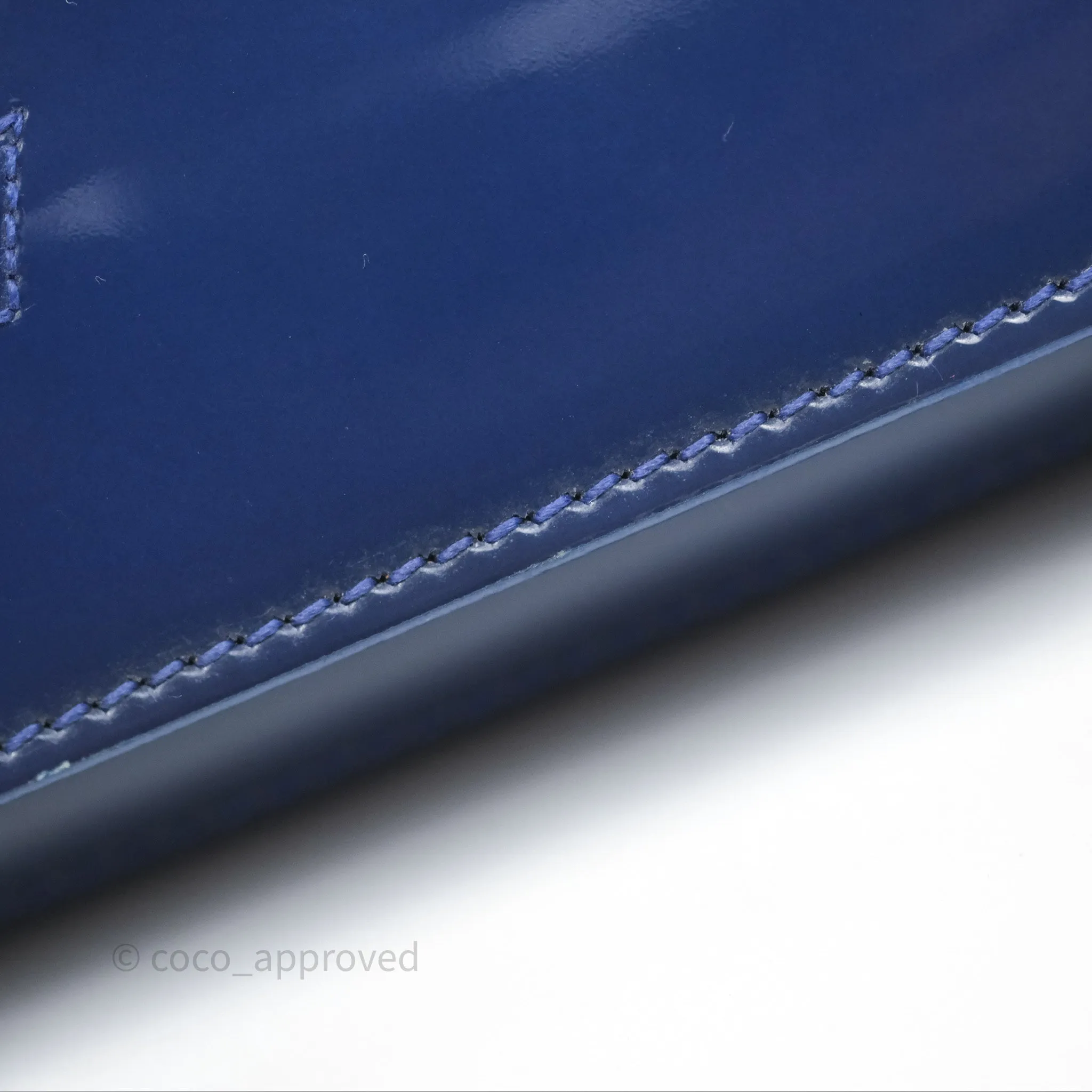 Saint Laurent Large Belle De Jour Clutch Blue Patent