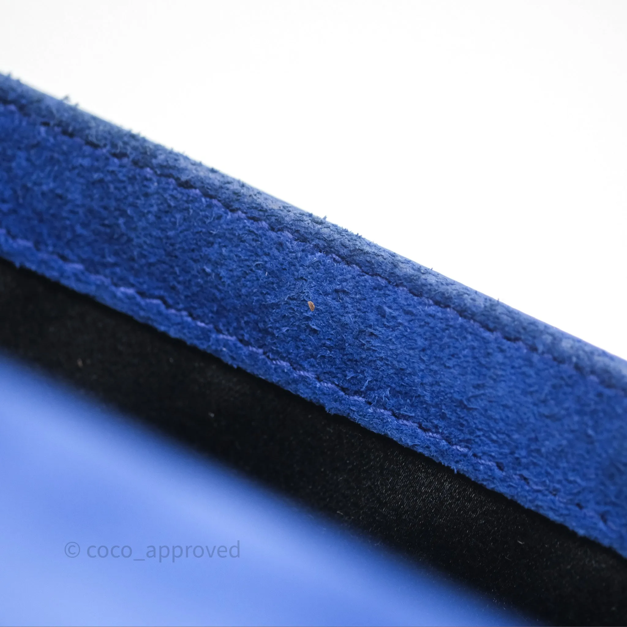 Saint Laurent Large Belle De Jour Clutch Blue Patent