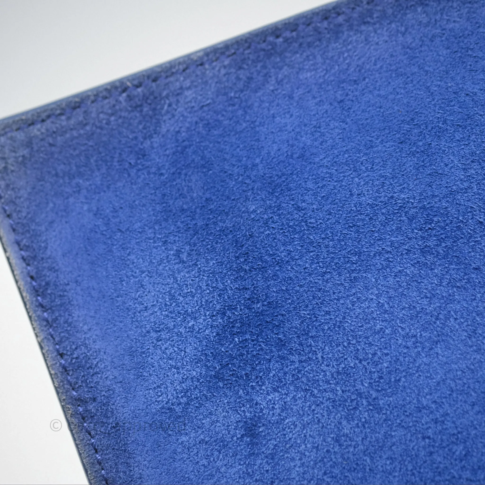Saint Laurent Large Belle De Jour Clutch Blue Patent