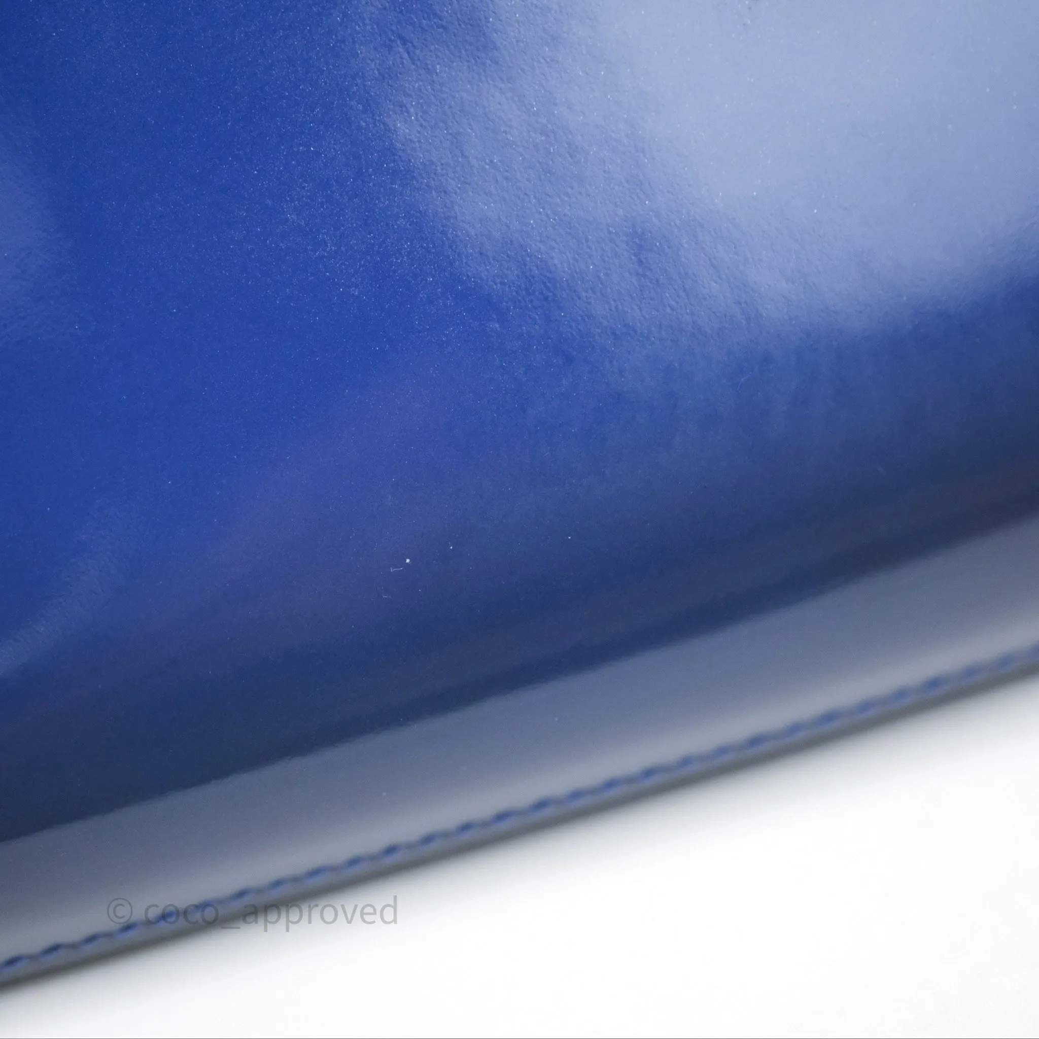 Saint Laurent Large Belle De Jour Clutch Blue Patent