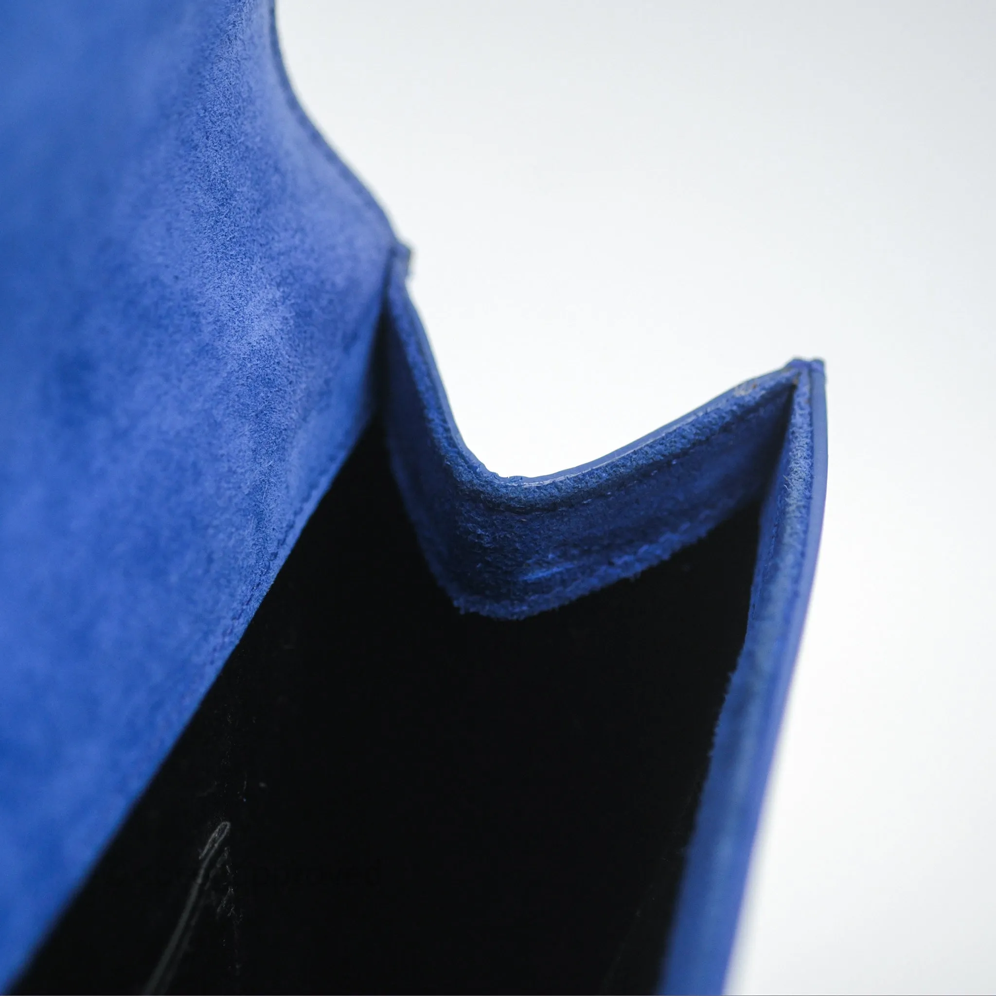 Saint Laurent Large Belle De Jour Clutch Blue Patent