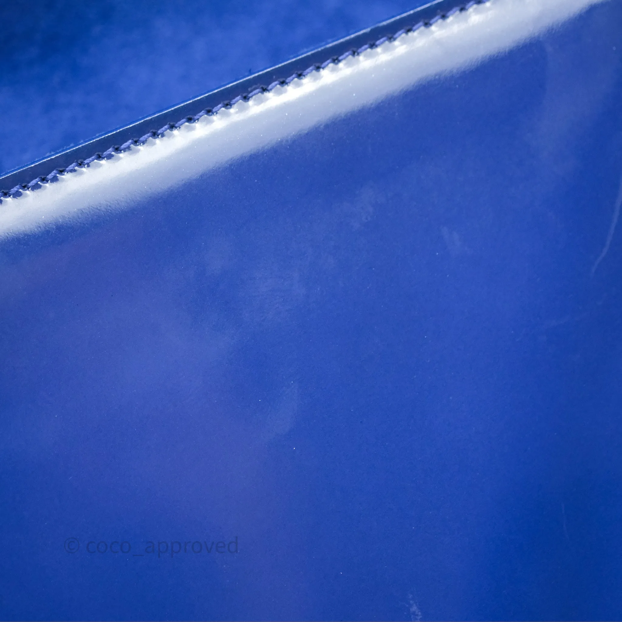 Saint Laurent Large Belle De Jour Clutch Blue Patent