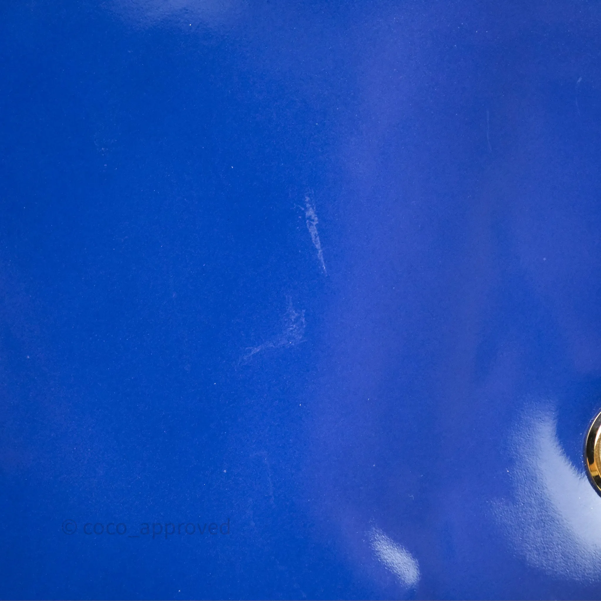 Saint Laurent Large Belle De Jour Clutch Blue Patent