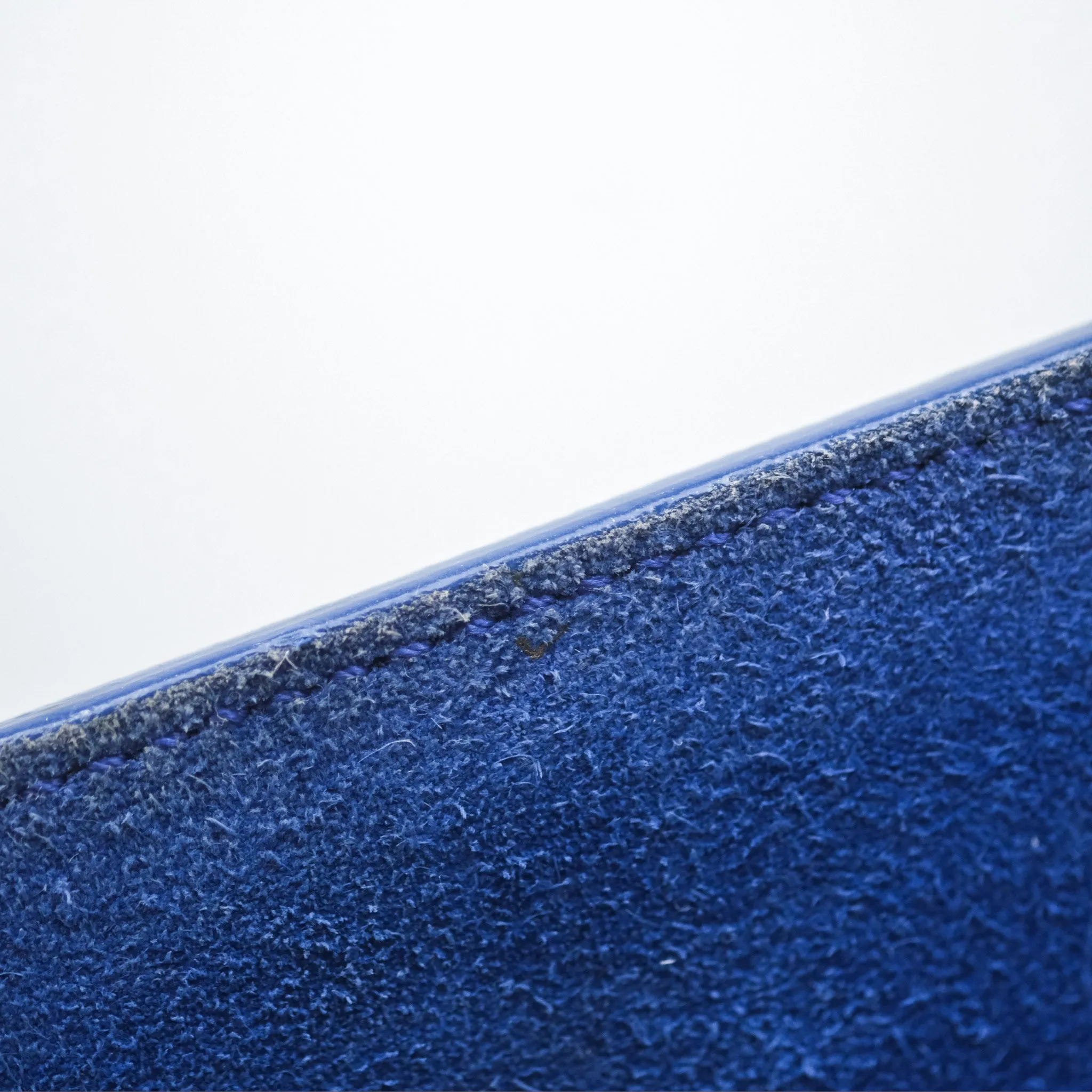 Saint Laurent Large Belle De Jour Clutch Blue Patent