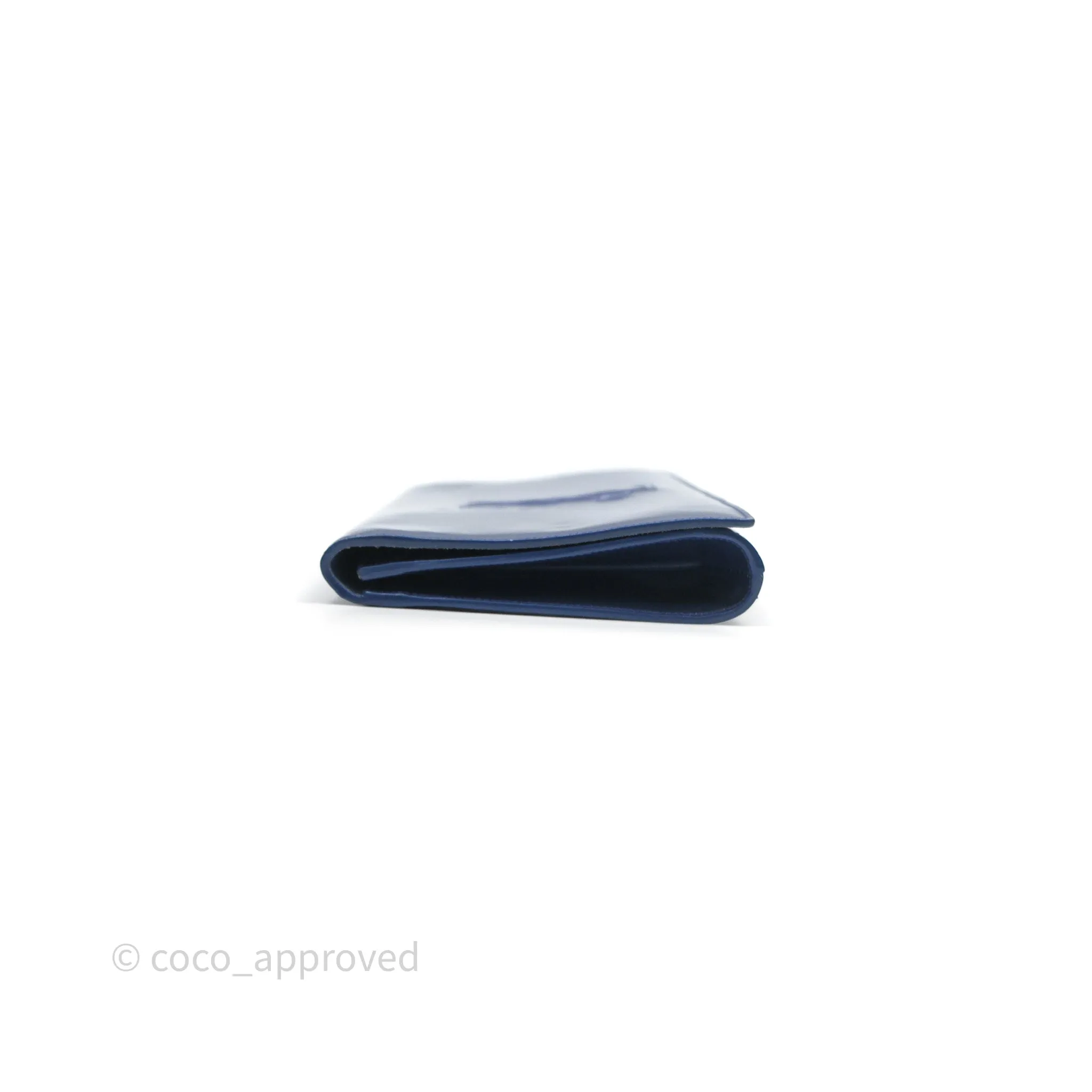 Saint Laurent Large Belle De Jour Clutch Blue Patent