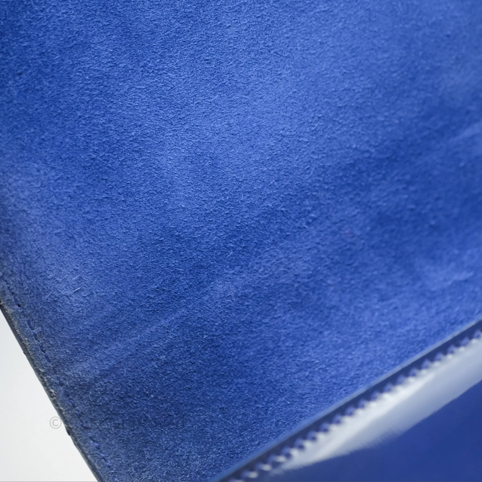 Saint Laurent Large Belle De Jour Clutch Blue Patent