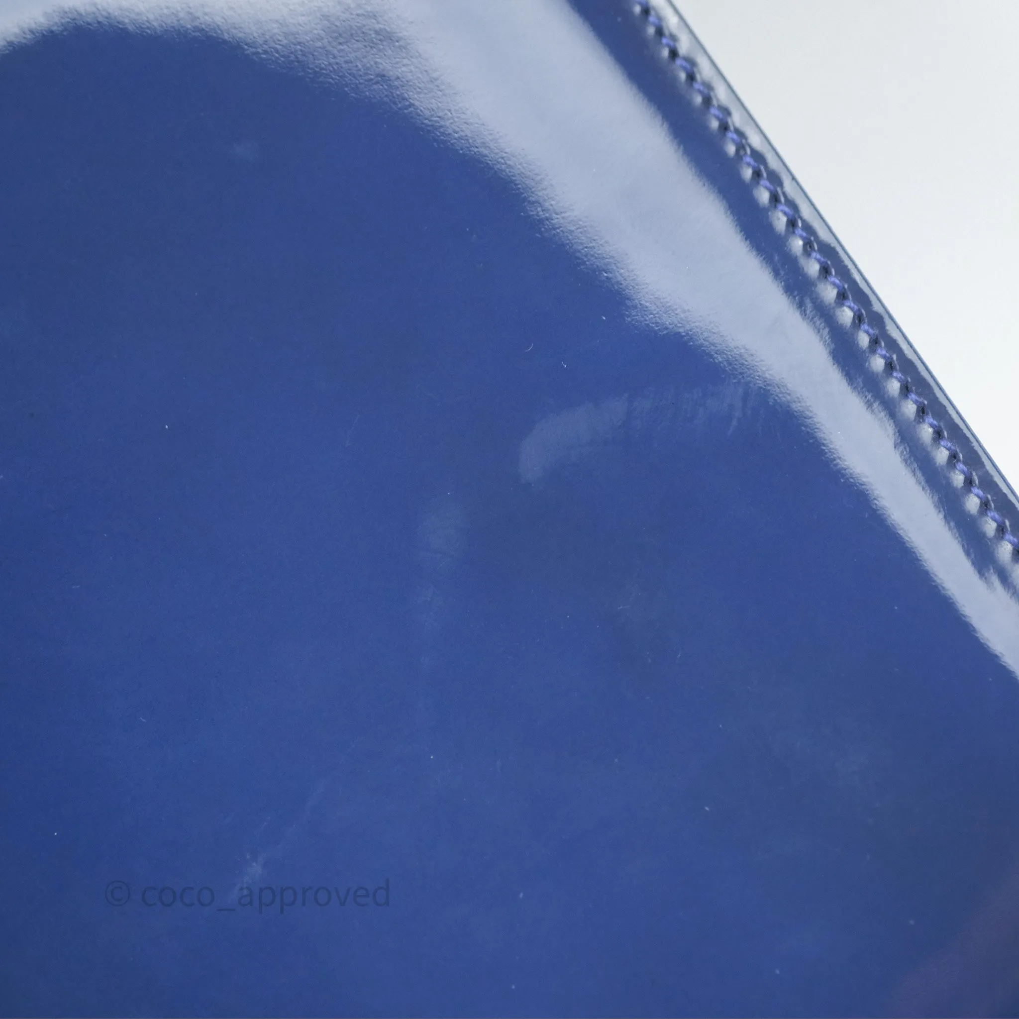 Saint Laurent Large Belle De Jour Clutch Blue Patent