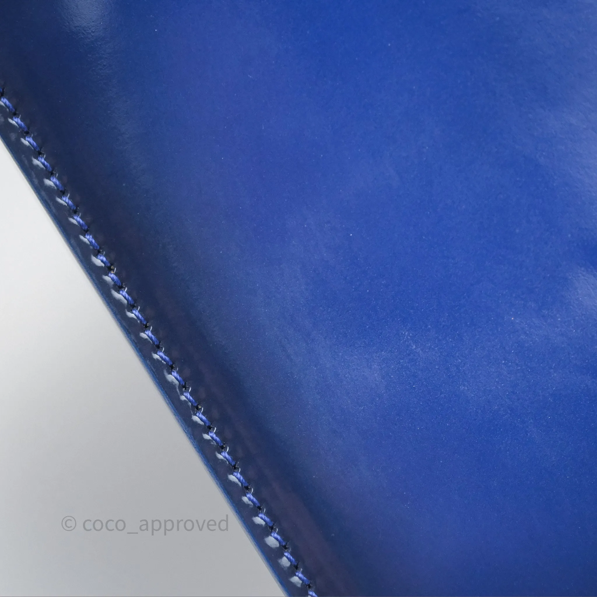Saint Laurent Large Belle De Jour Clutch Blue Patent