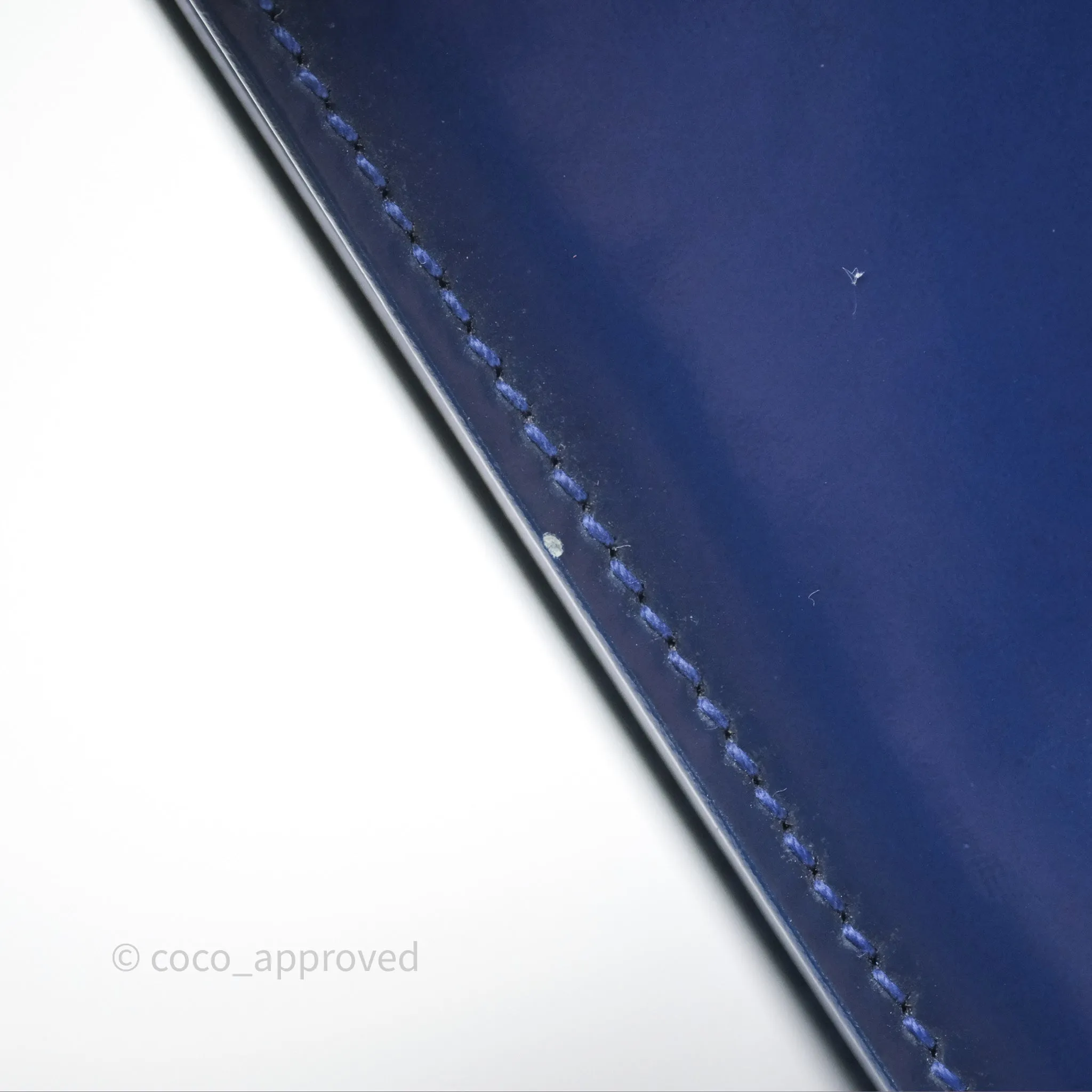 Saint Laurent Large Belle De Jour Clutch Blue Patent