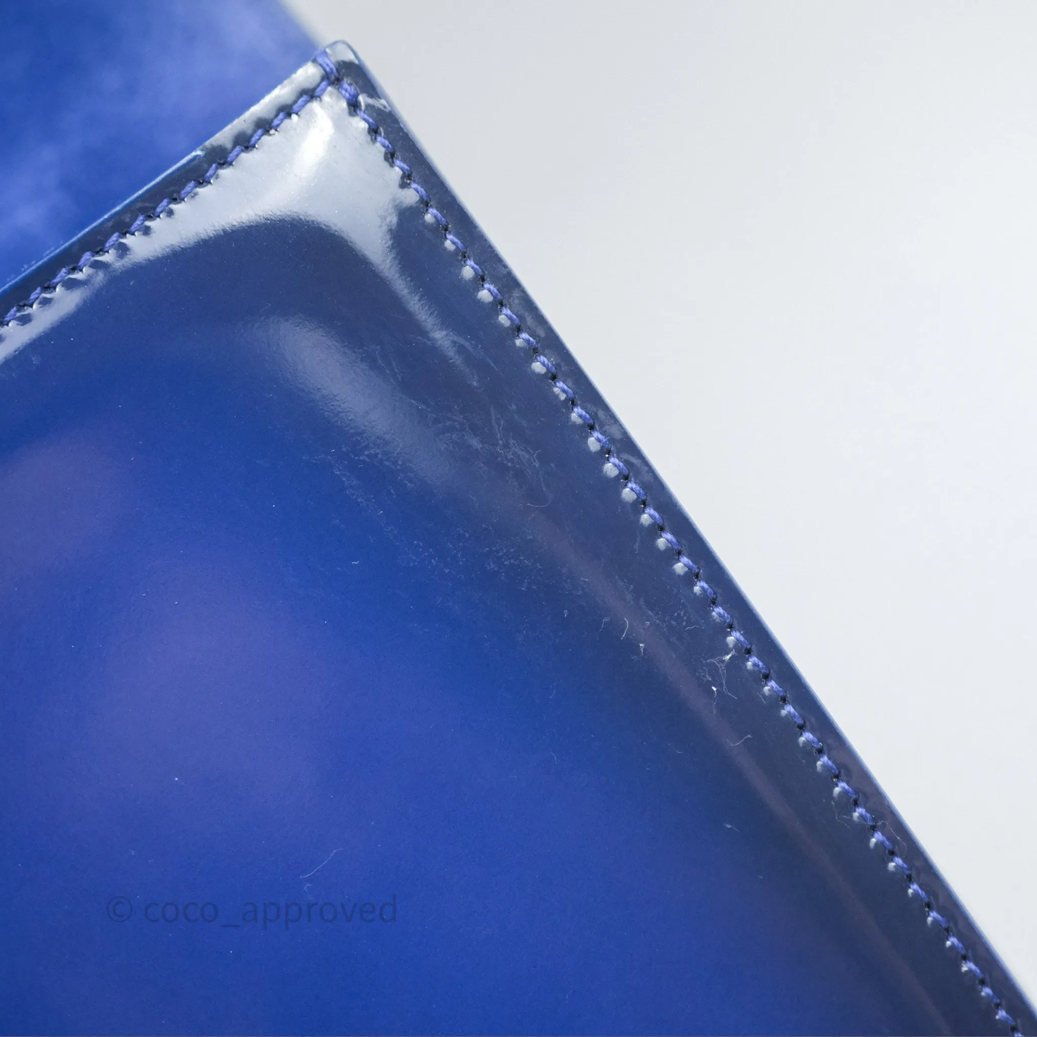 Saint Laurent Large Belle De Jour Clutch Blue Patent