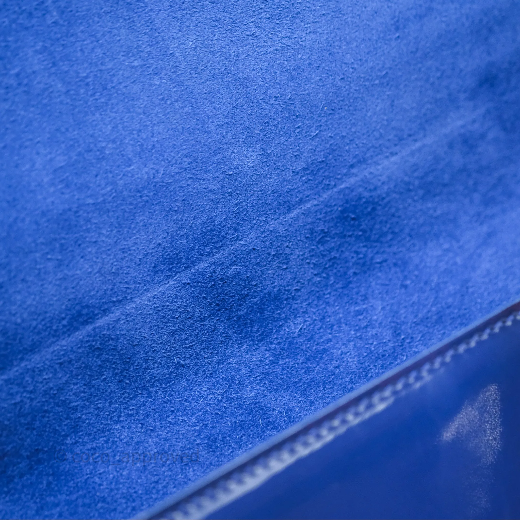 Saint Laurent Large Belle De Jour Clutch Blue Patent
