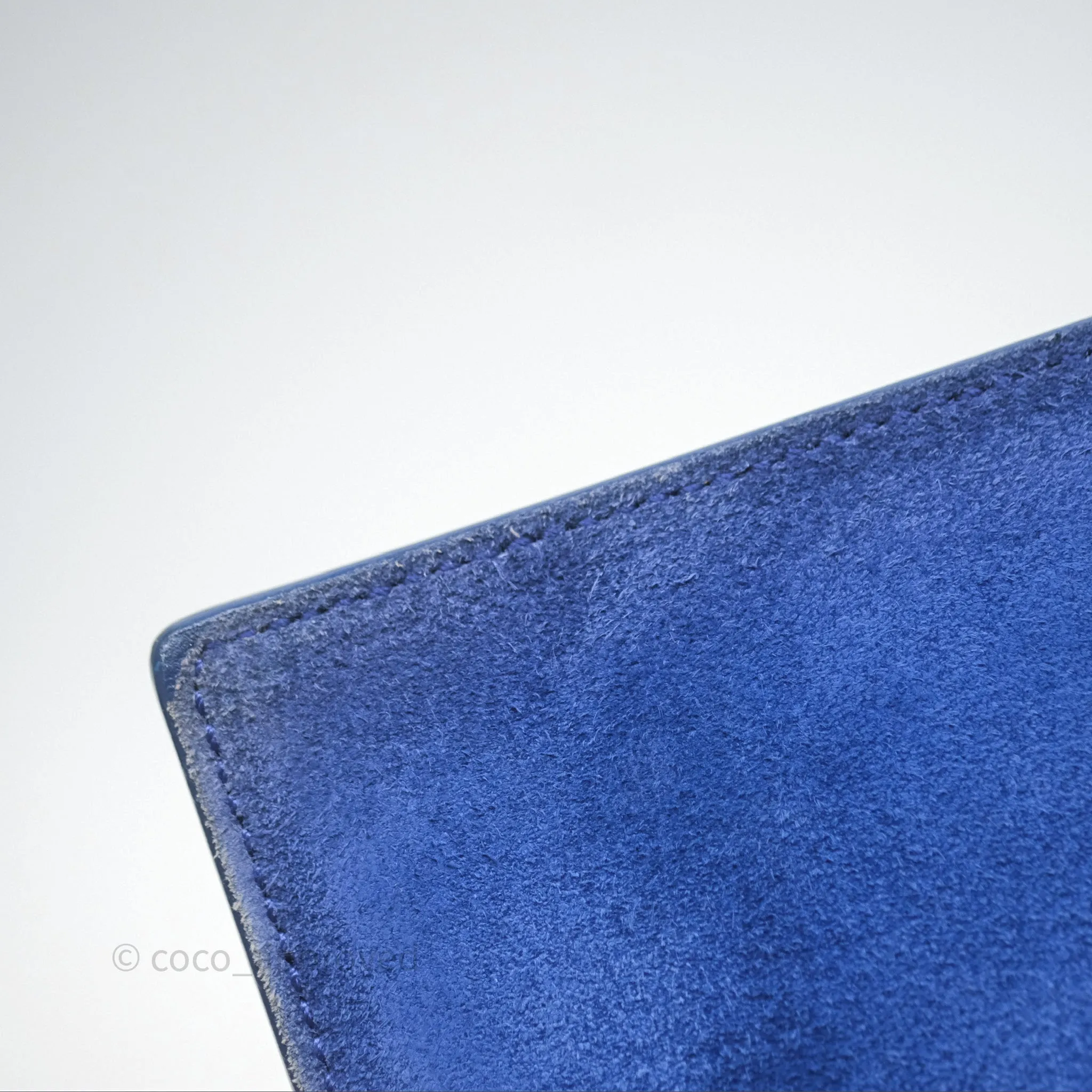 Saint Laurent Large Belle De Jour Clutch Blue Patent