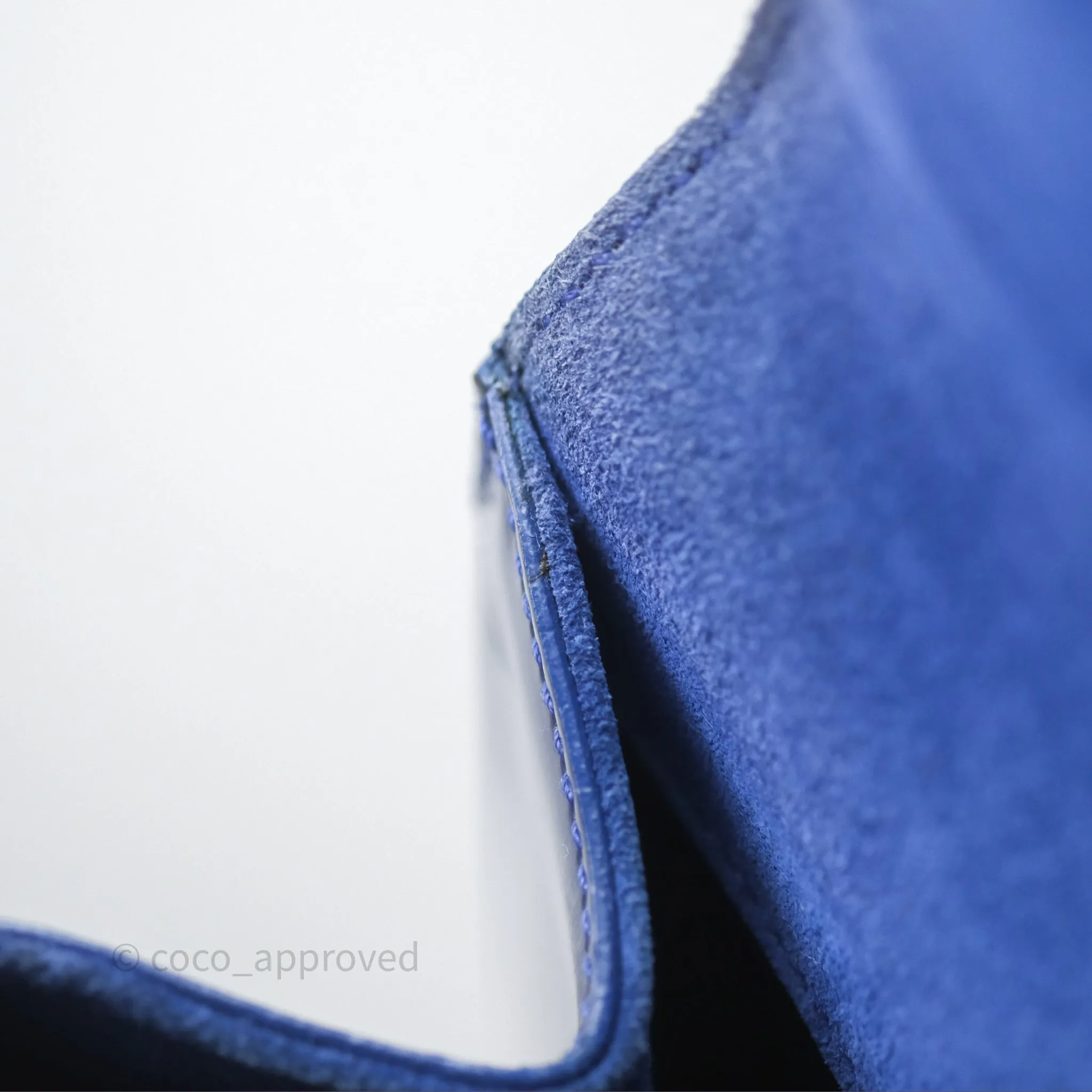 Saint Laurent Large Belle De Jour Clutch Blue Patent