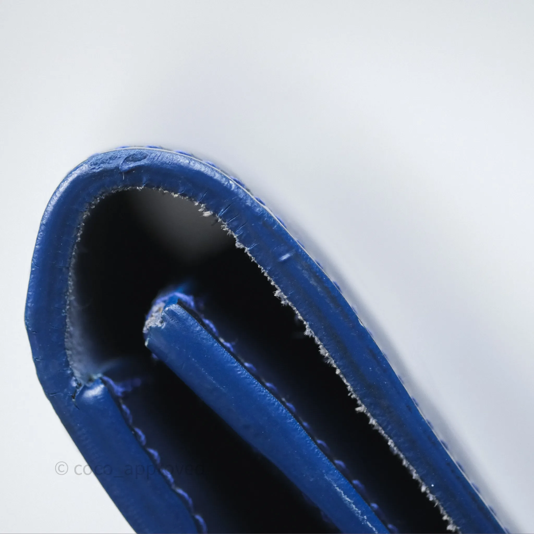 Saint Laurent Large Belle De Jour Clutch Blue Patent