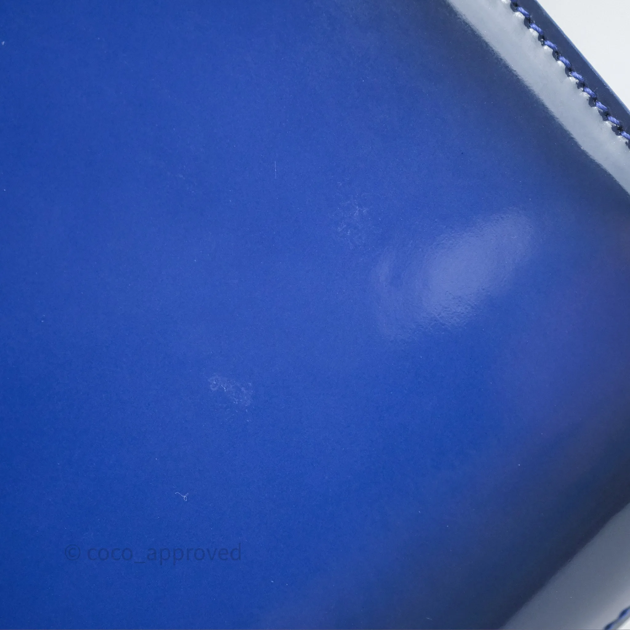 Saint Laurent Large Belle De Jour Clutch Blue Patent