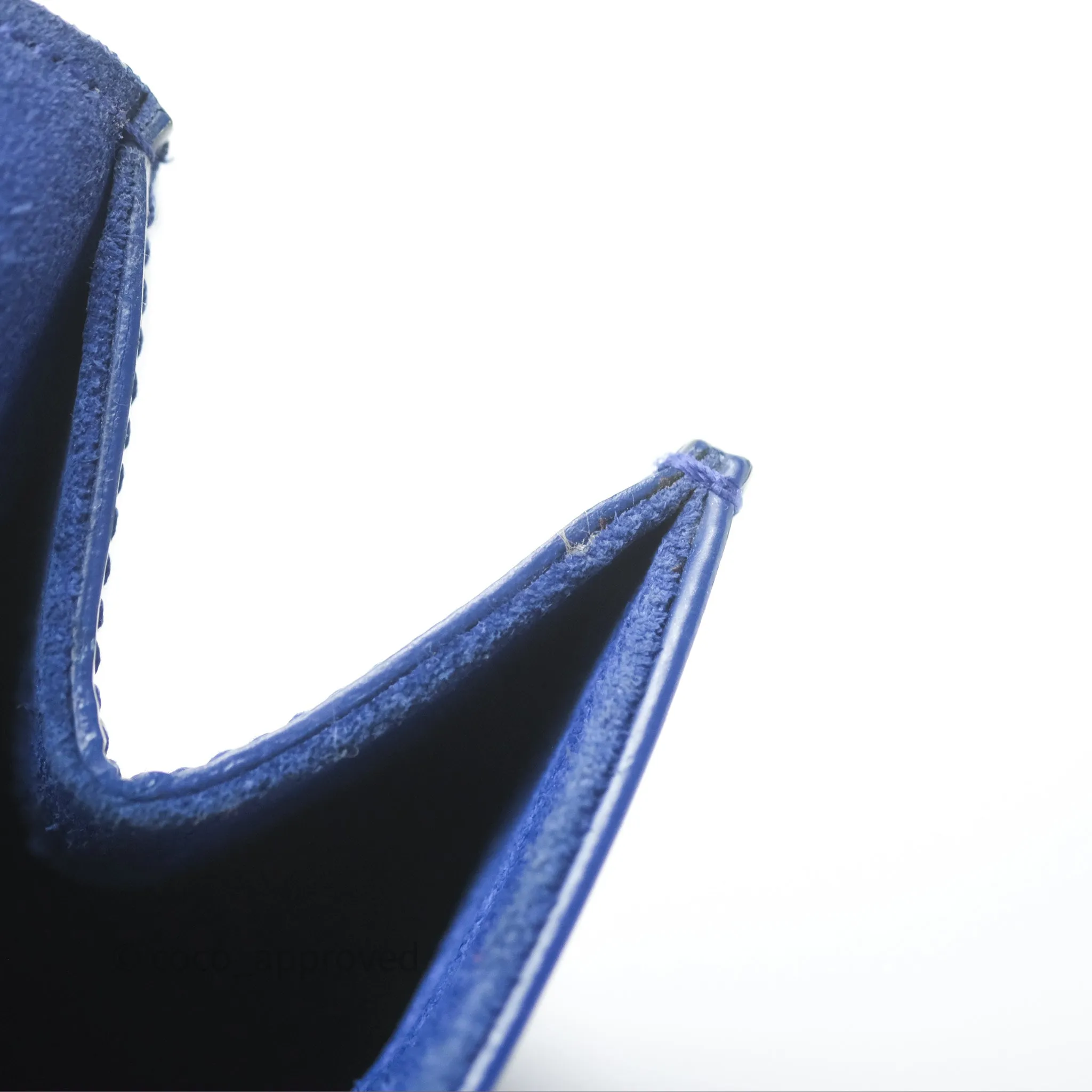 Saint Laurent Large Belle De Jour Clutch Blue Patent