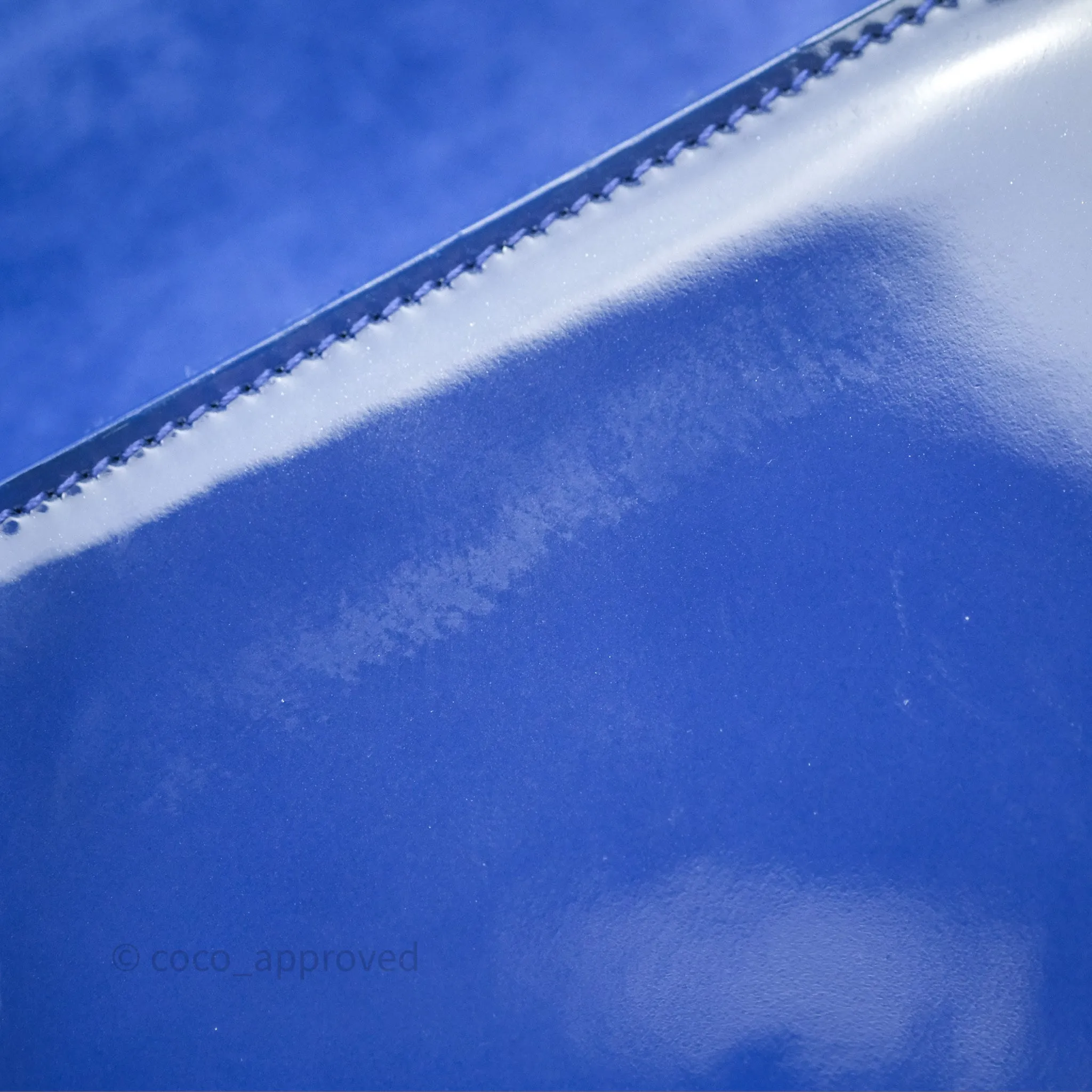 Saint Laurent Large Belle De Jour Clutch Blue Patent