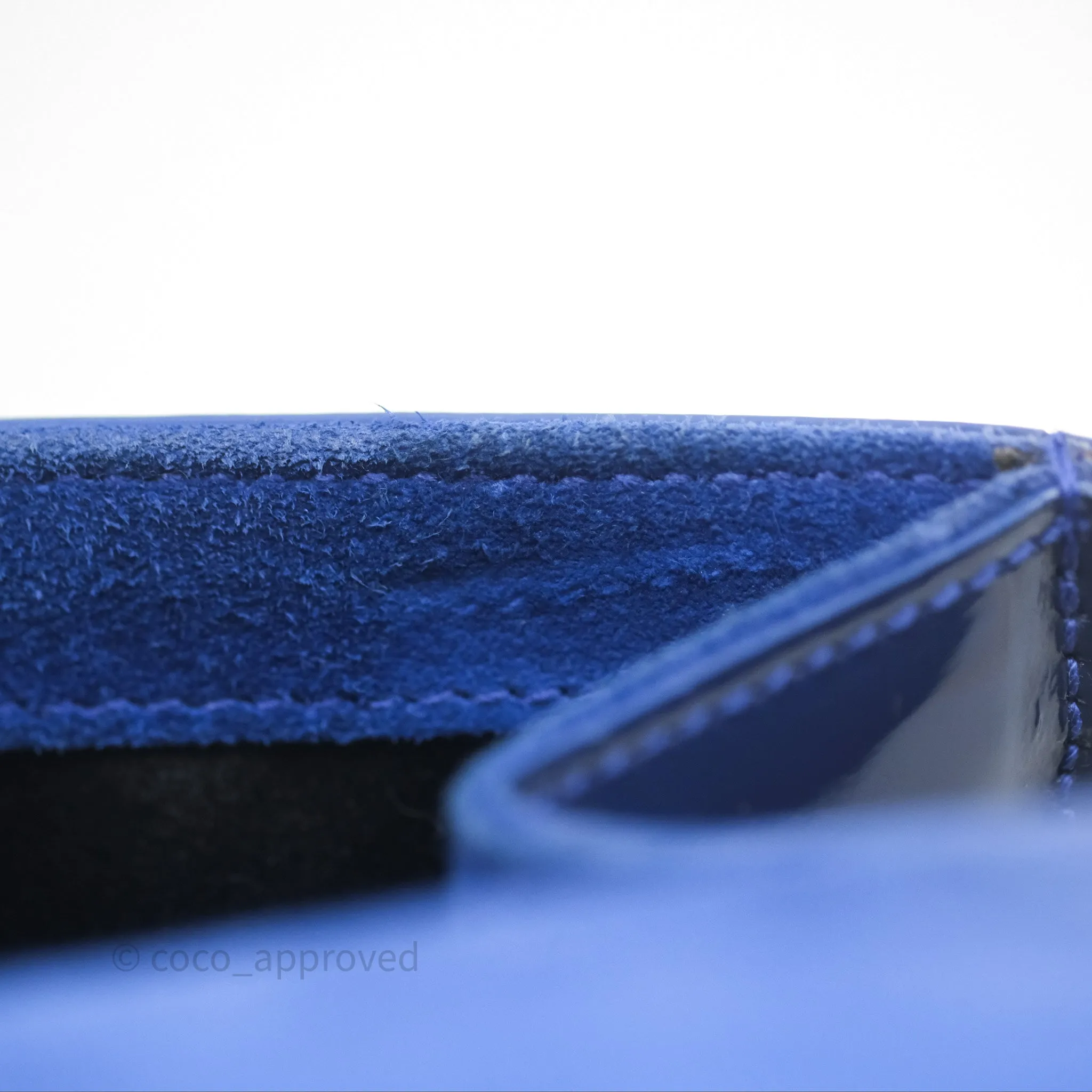 Saint Laurent Large Belle De Jour Clutch Blue Patent