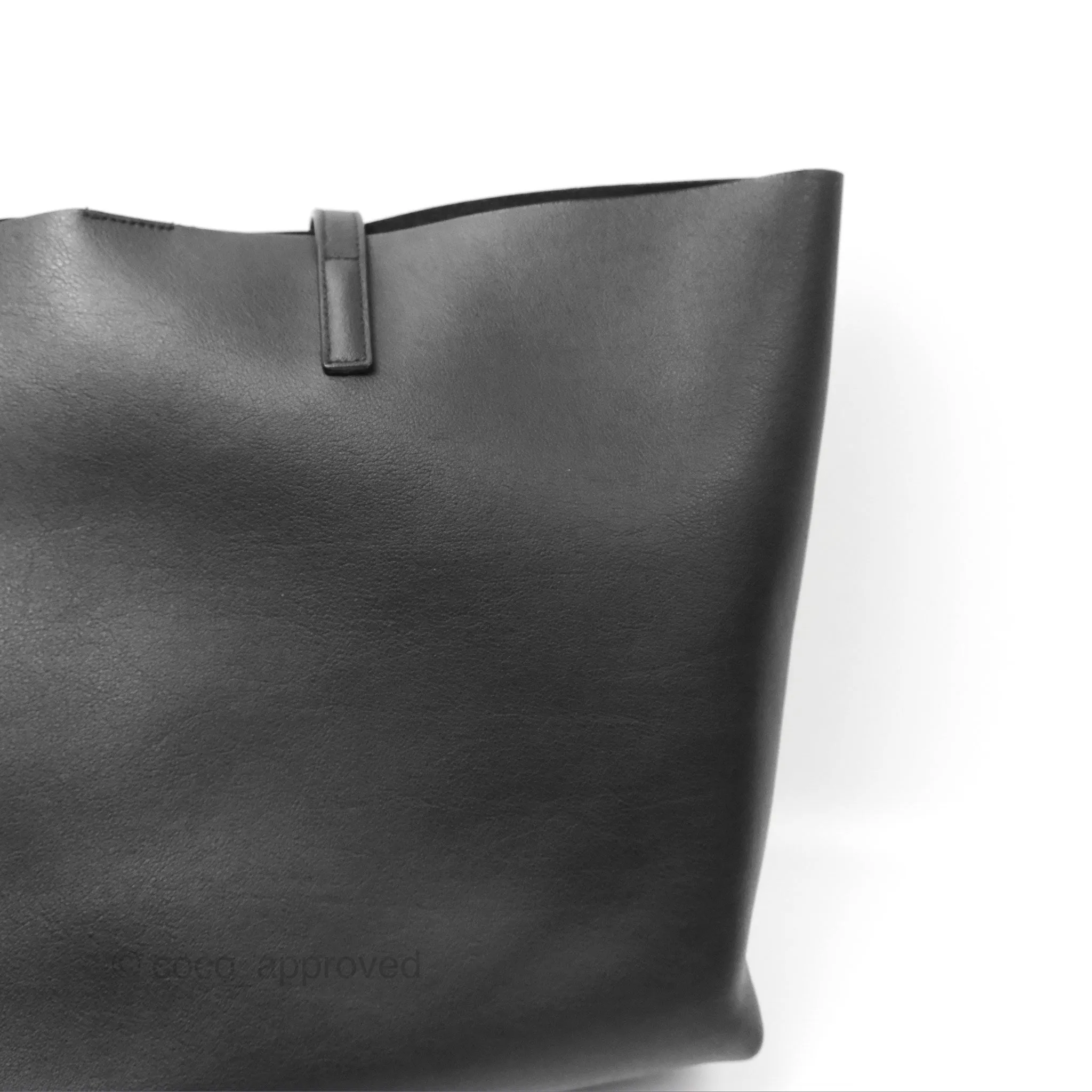 Saint Laurent Large Shopping Tote Black Calfskin