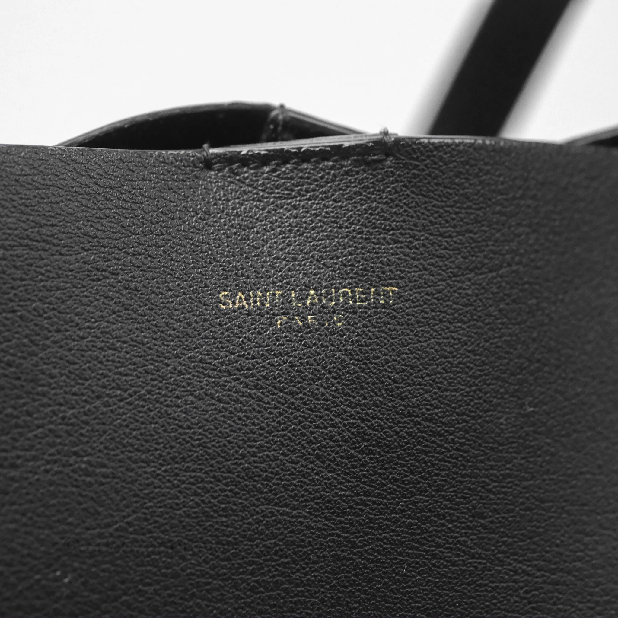 Saint Laurent Large Shopping Tote Black Calfskin