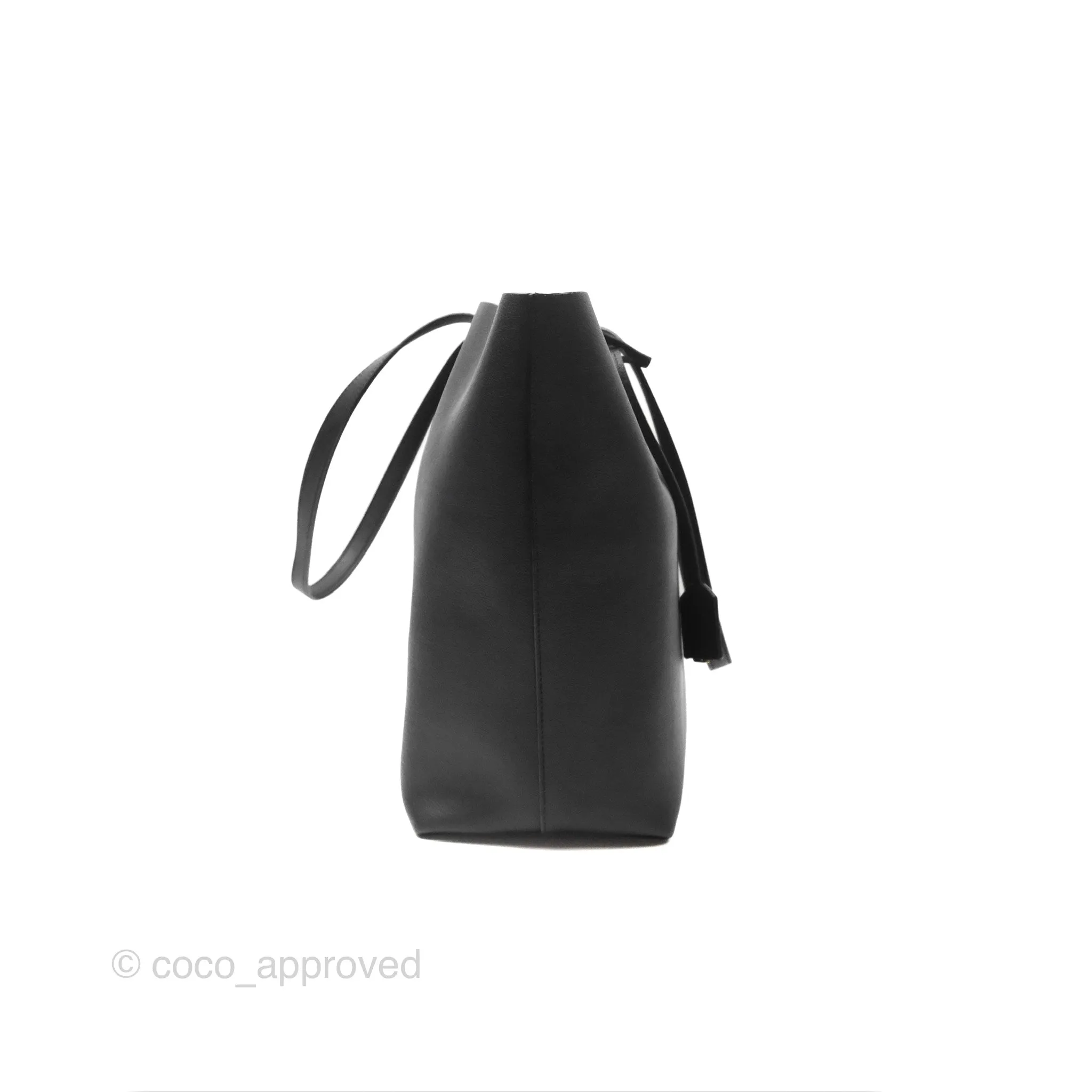 Saint Laurent Large Shopping Tote Black Calfskin