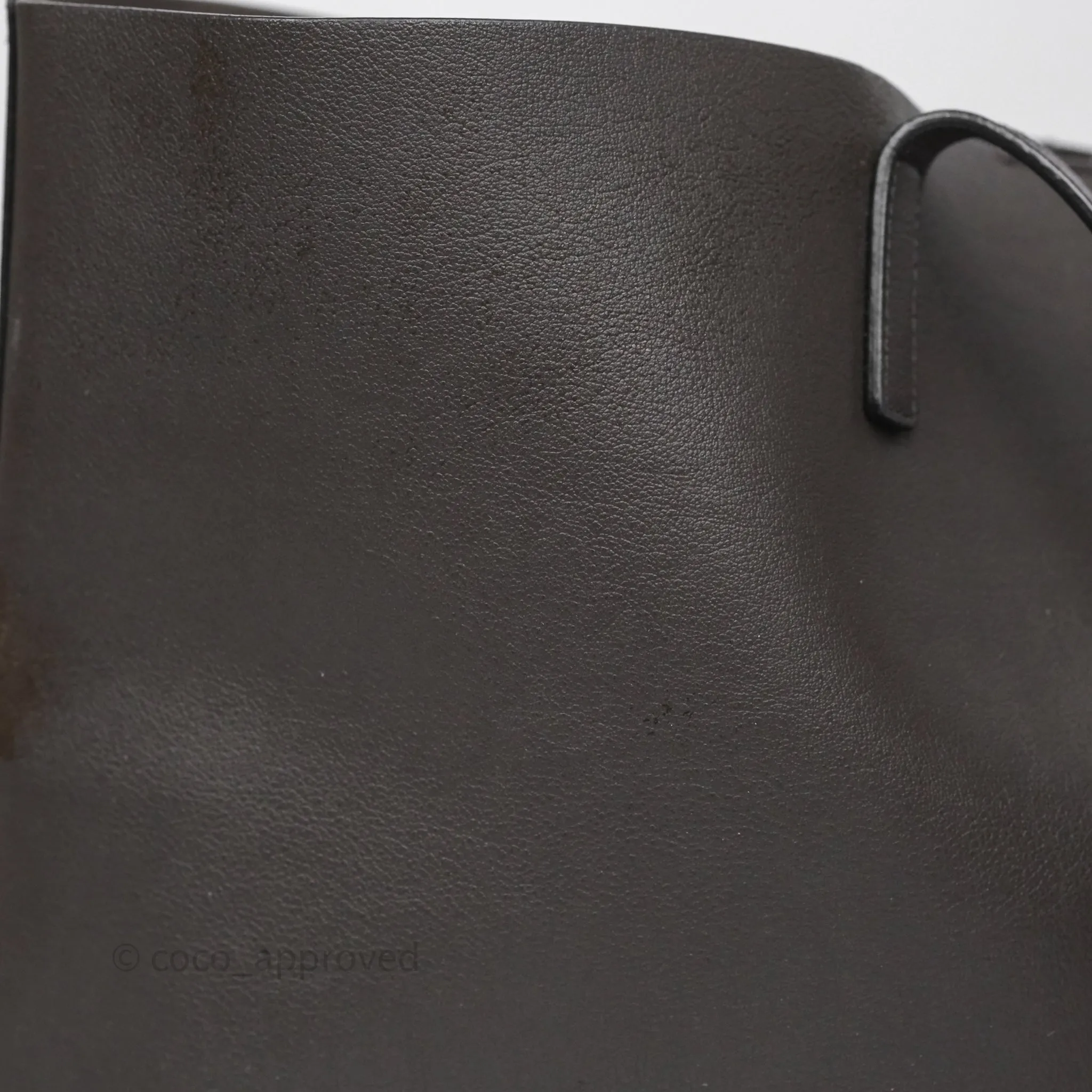 Saint Laurent Large Shopping Tote Dark Grey Calfskin