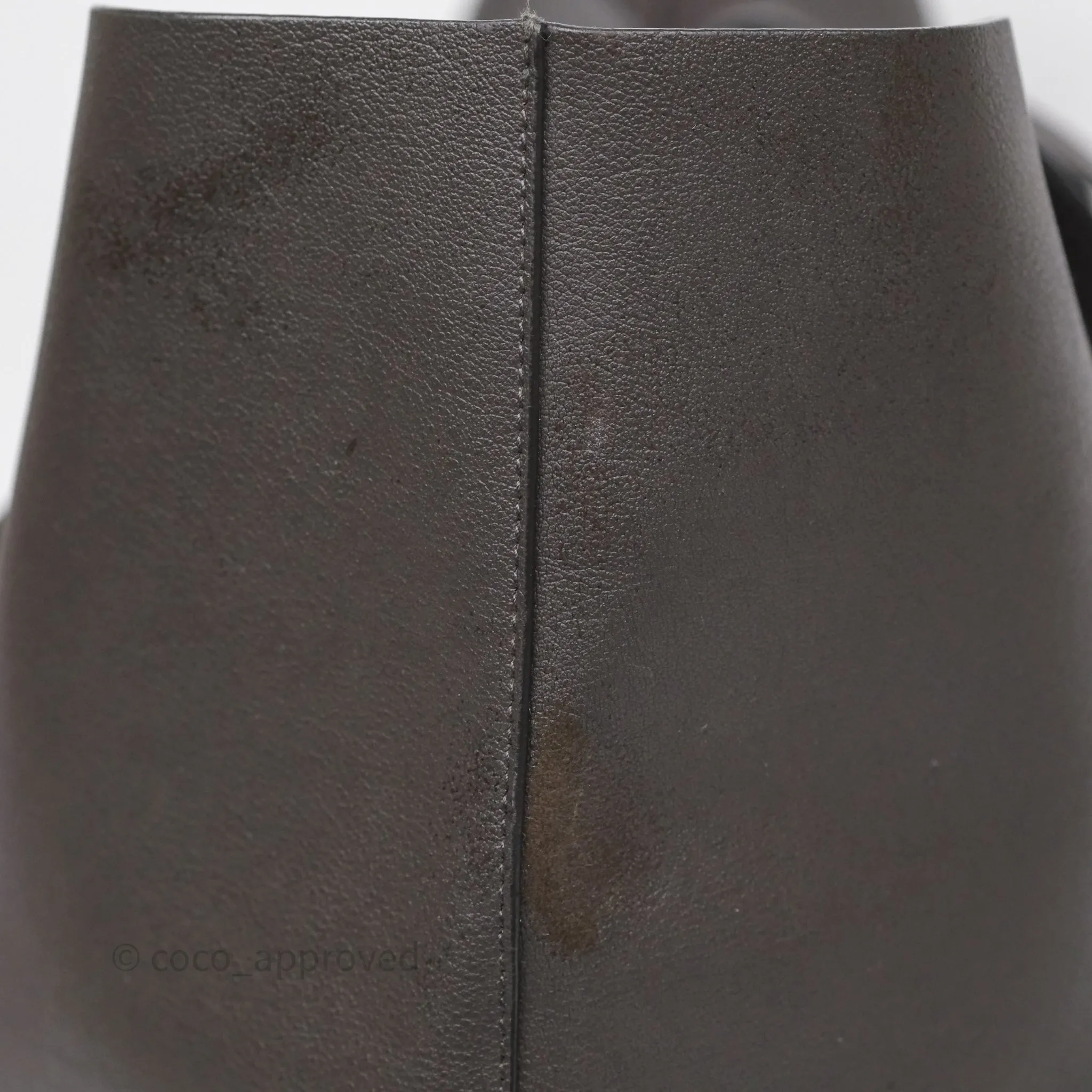 Saint Laurent Large Shopping Tote Dark Grey Calfskin
