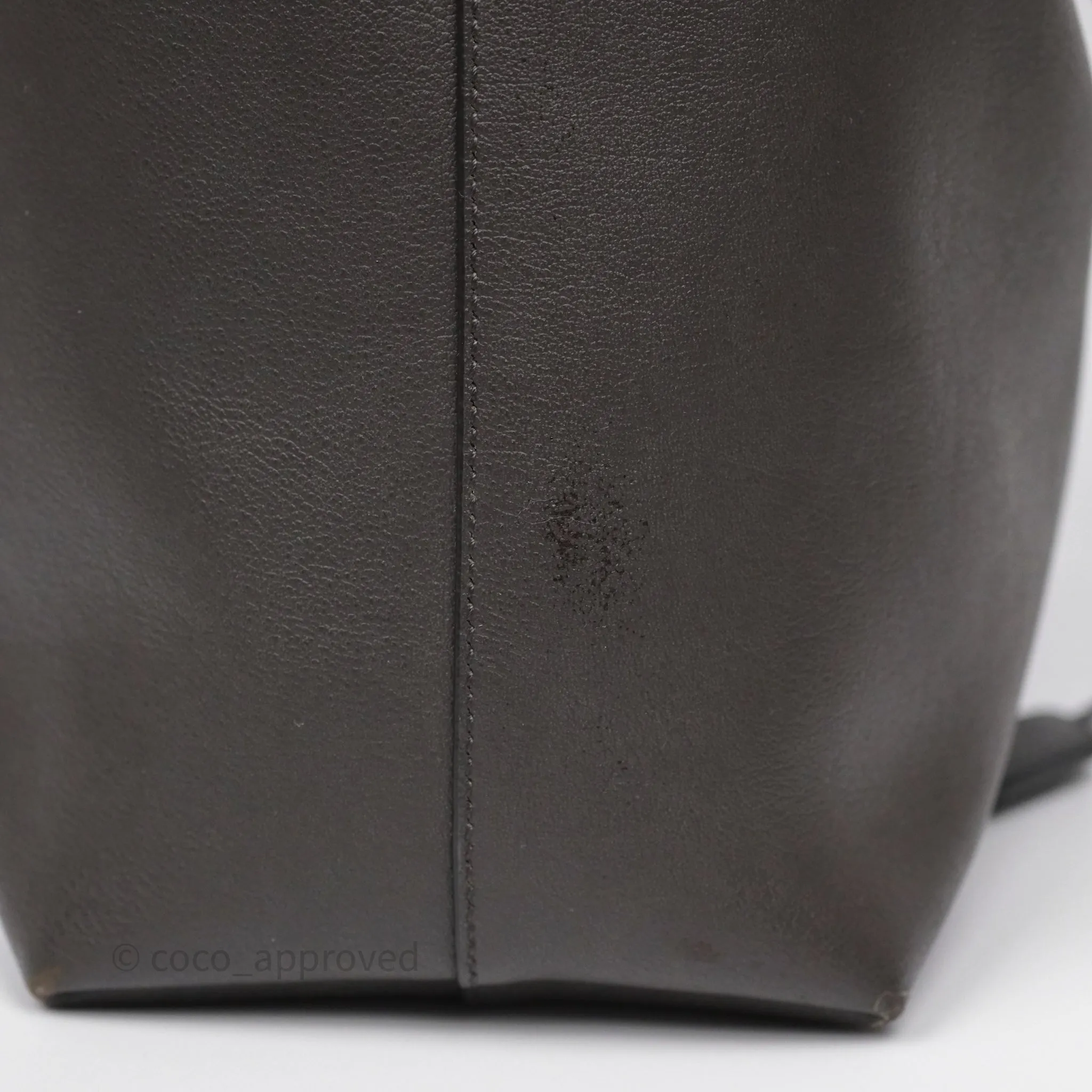 Saint Laurent Large Shopping Tote Dark Grey Calfskin