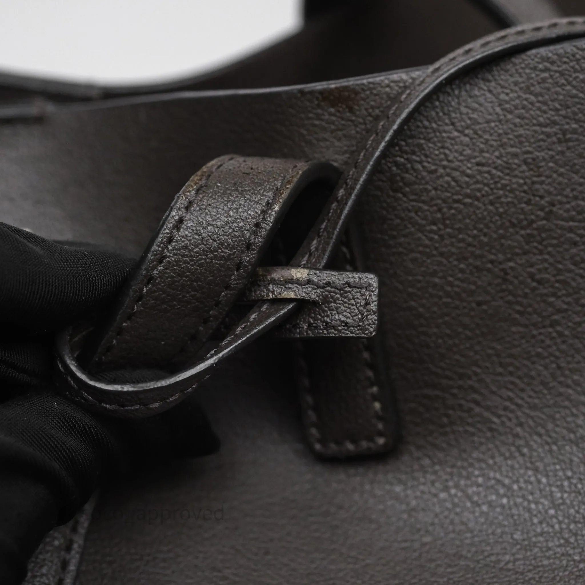 Saint Laurent Large Shopping Tote Dark Grey Calfskin