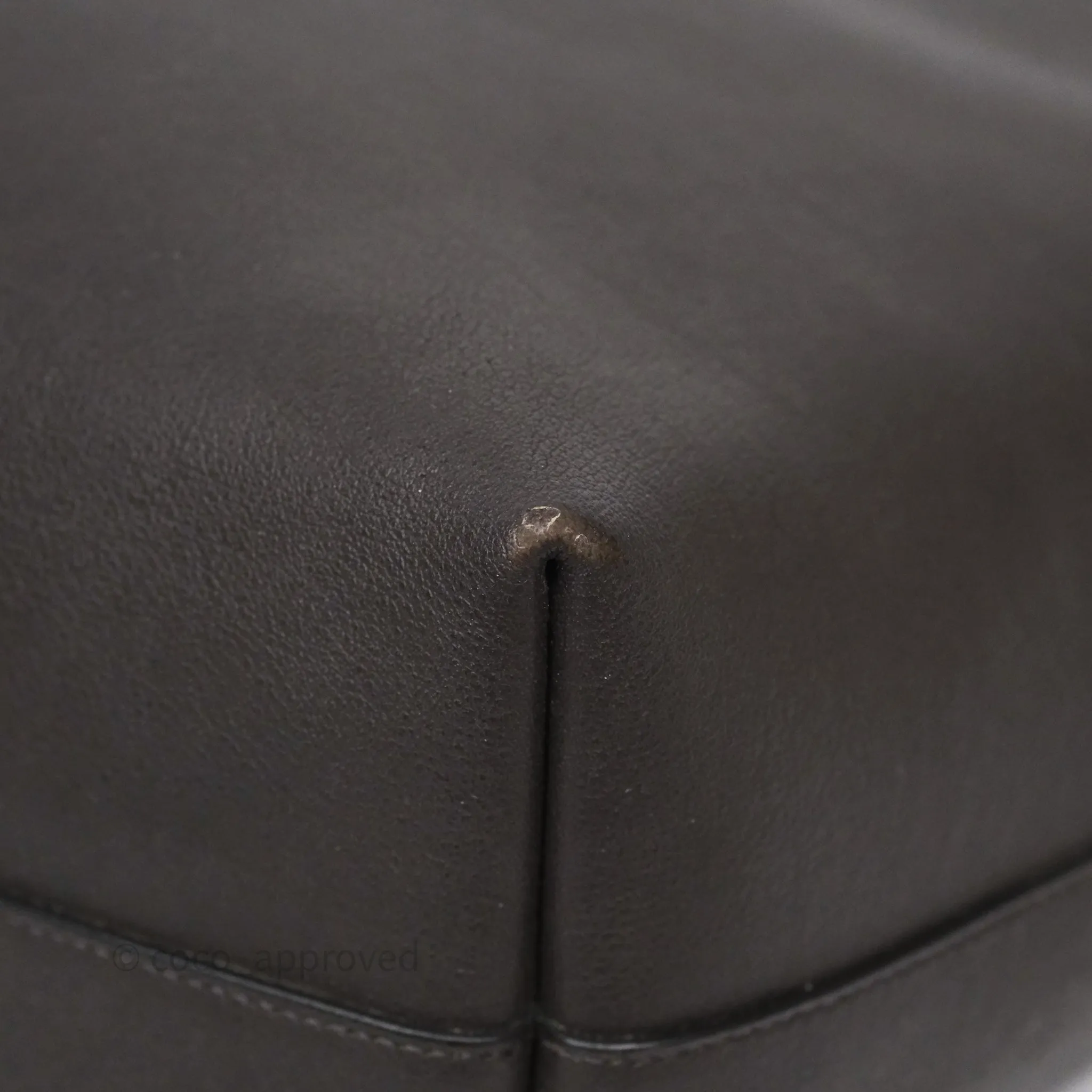 Saint Laurent Large Shopping Tote Dark Grey Calfskin