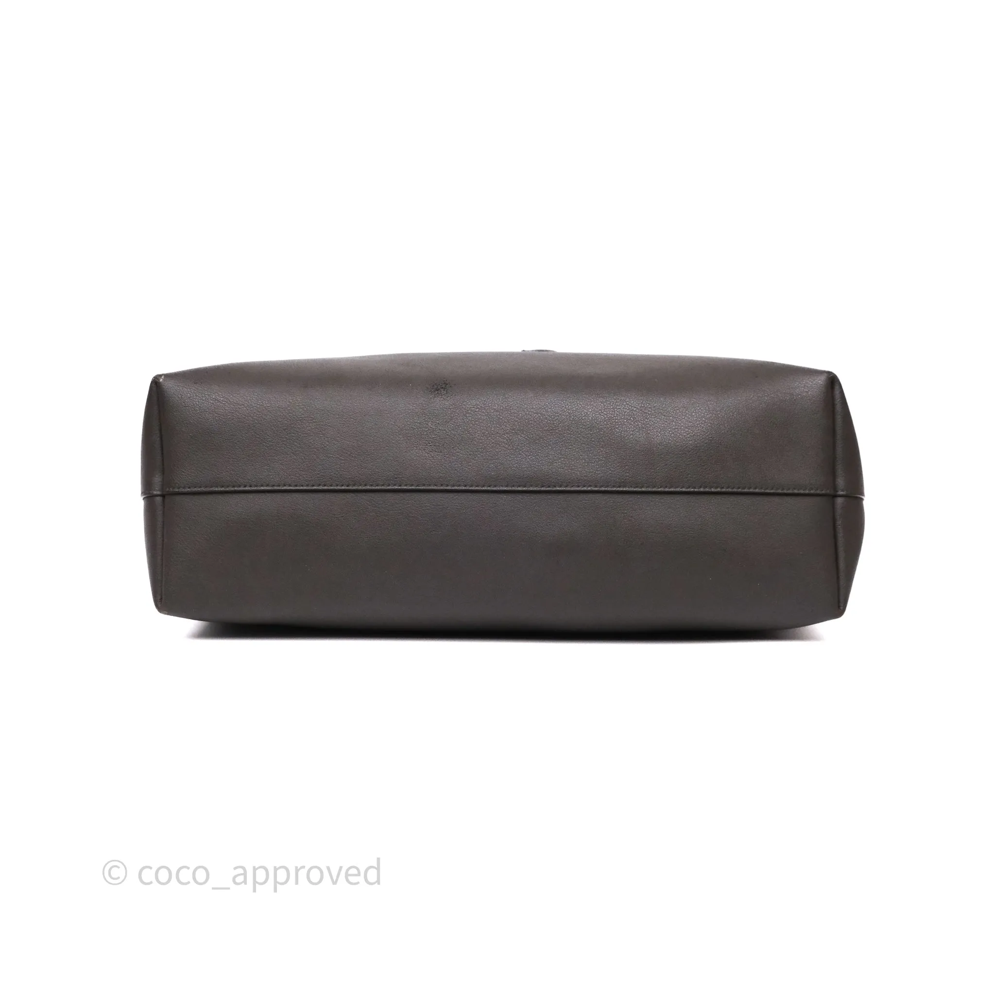 Saint Laurent Large Shopping Tote Dark Grey Calfskin
